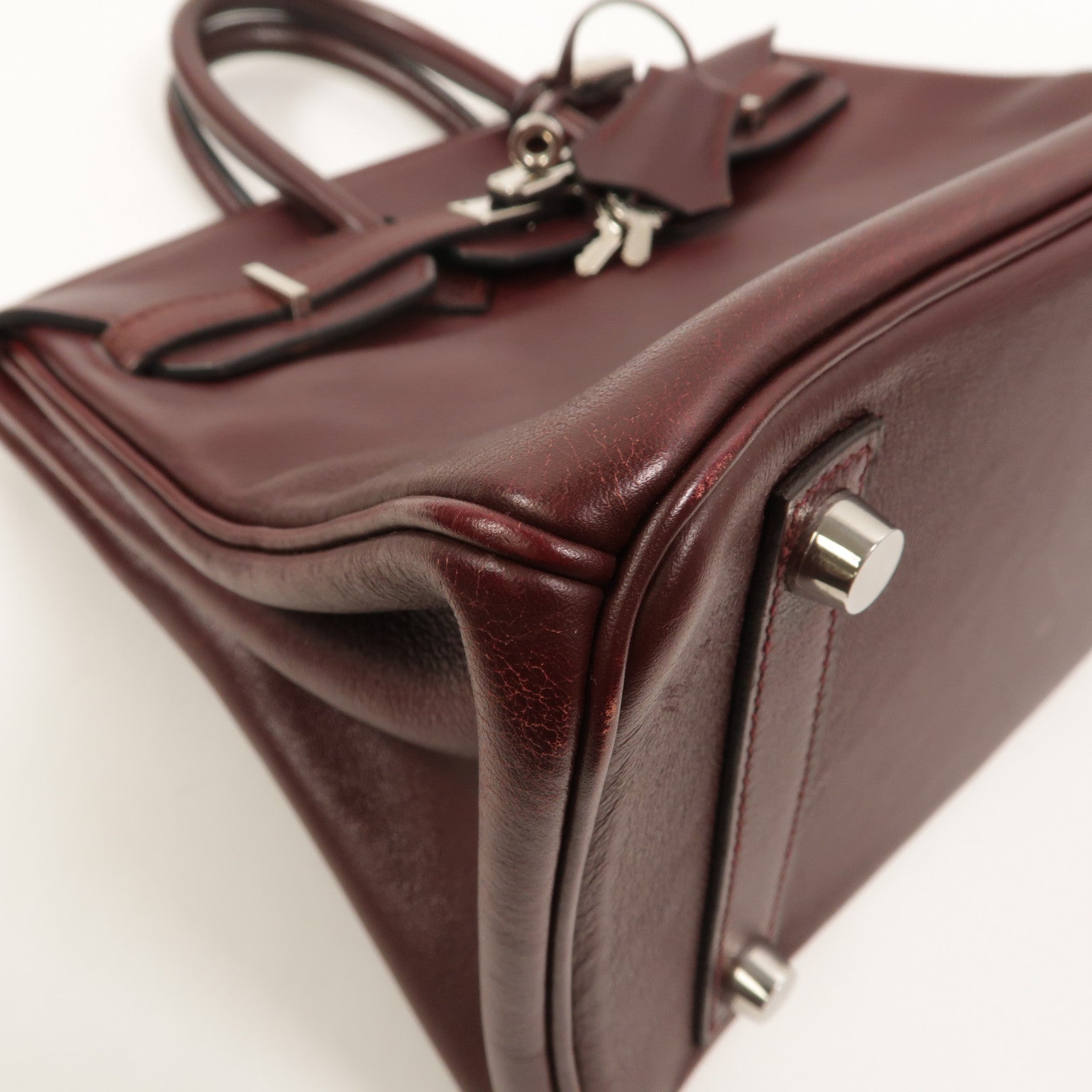 HERMES Swift皮革Birkin 25手挽袋Prune