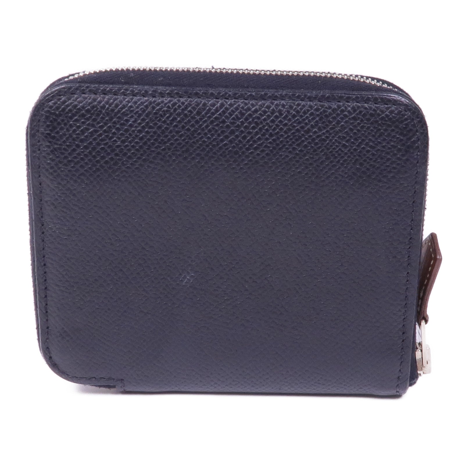 HERMES 【激減優惠】Epsom皮革Silk'In Compact Wallet銀扣錢包Noir