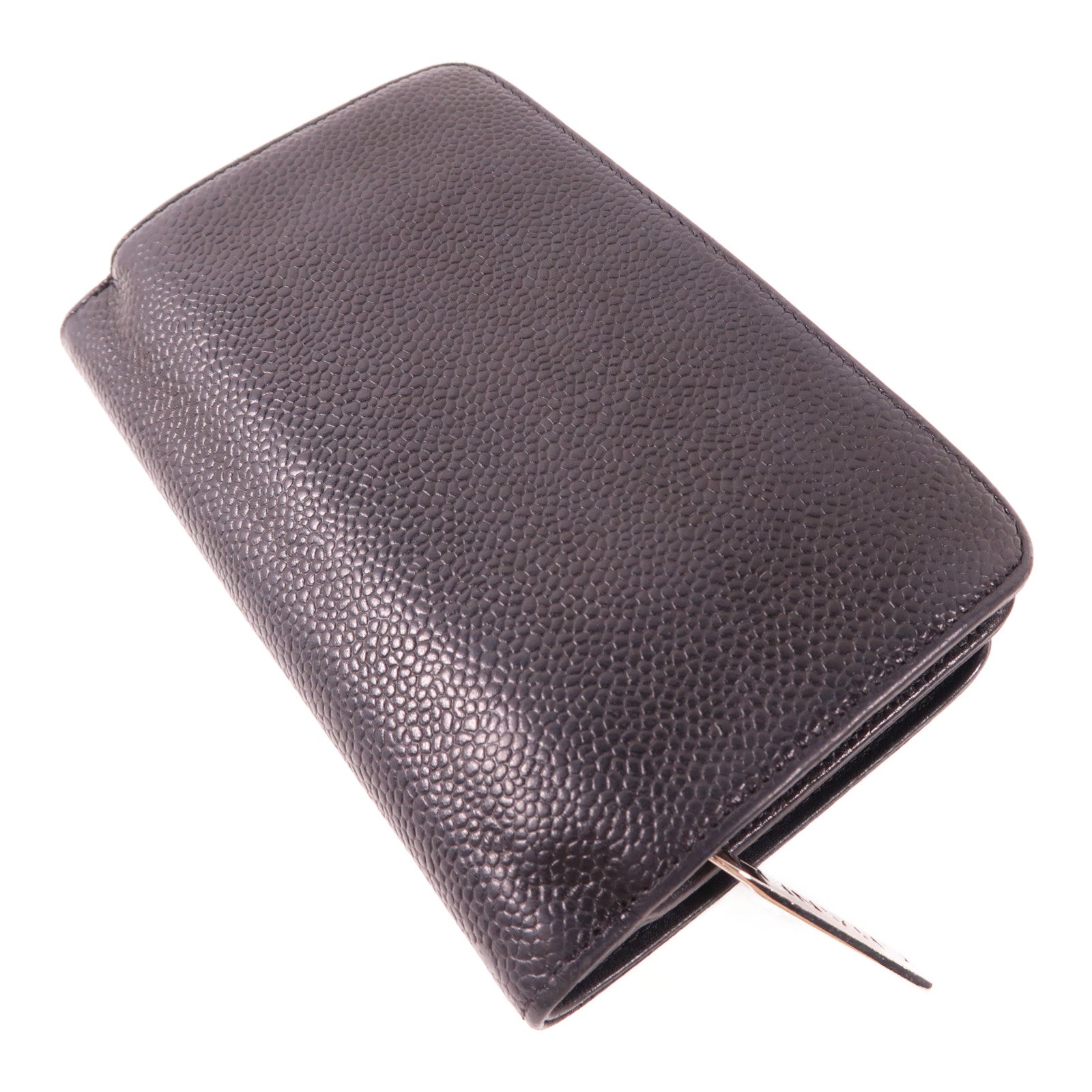 CHANEL 牛皮皮革Bifold Wallet銀扣錢包