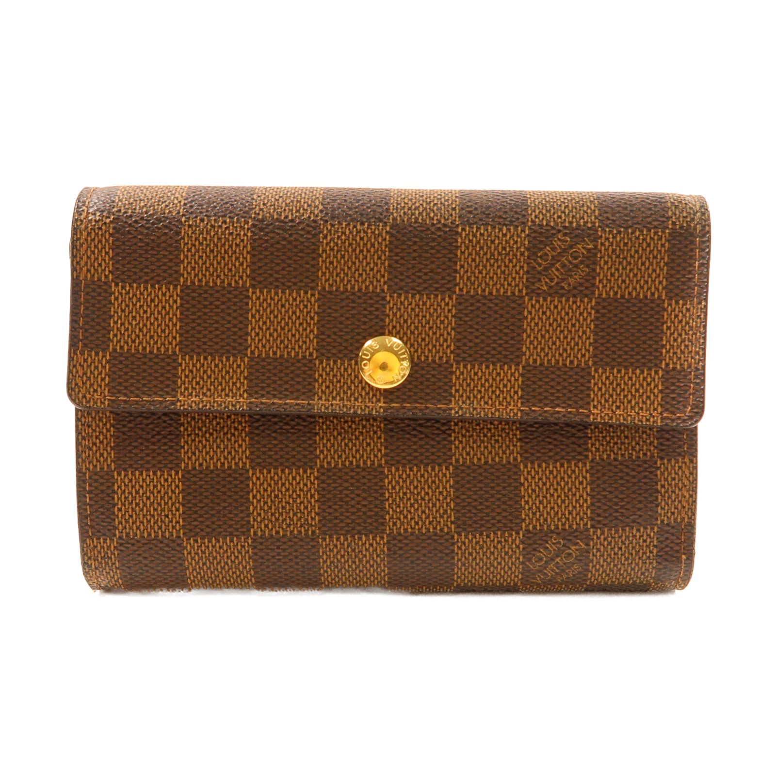 LOUIS VUITTON 【激減優惠】Damier Wallet金扣錢包