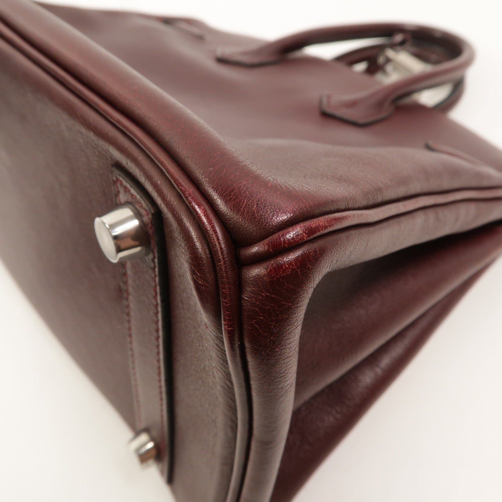 HERMES Swift皮革Birkin 25手挽袋Prune