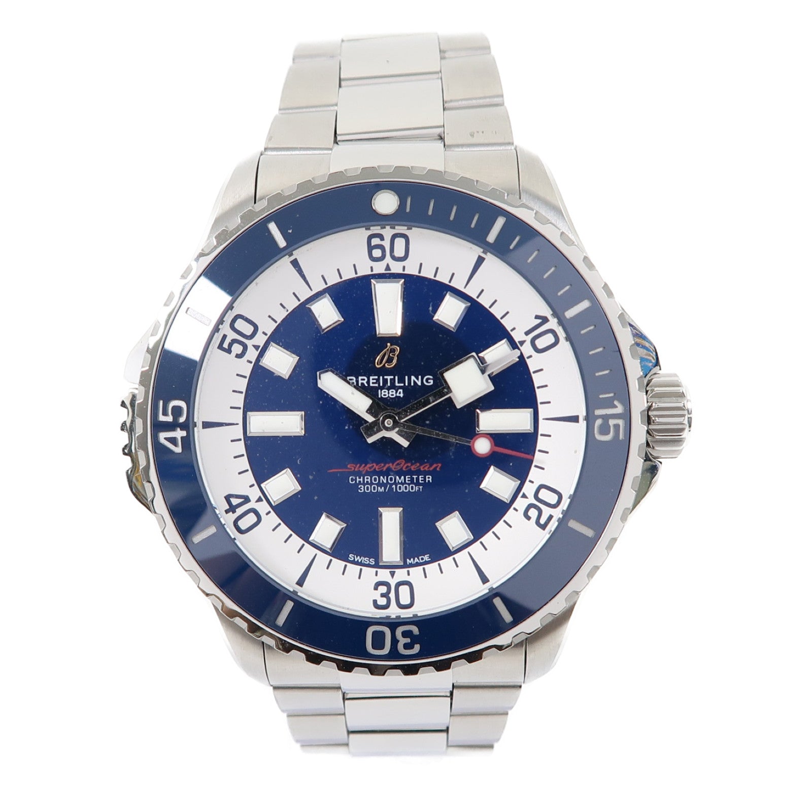 BREITLING Superocean 46不鏽鋼手錶自動機芯藍色