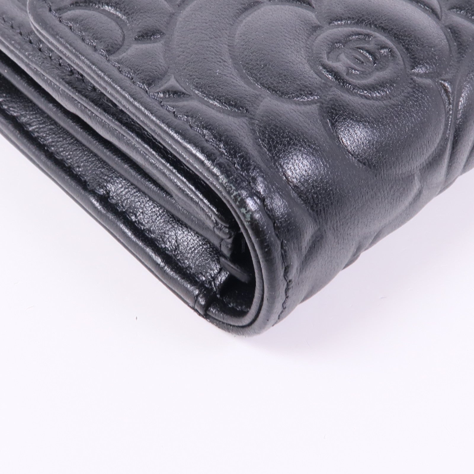 CHANEL 牛皮皮革Long Wallet金扣長錢包