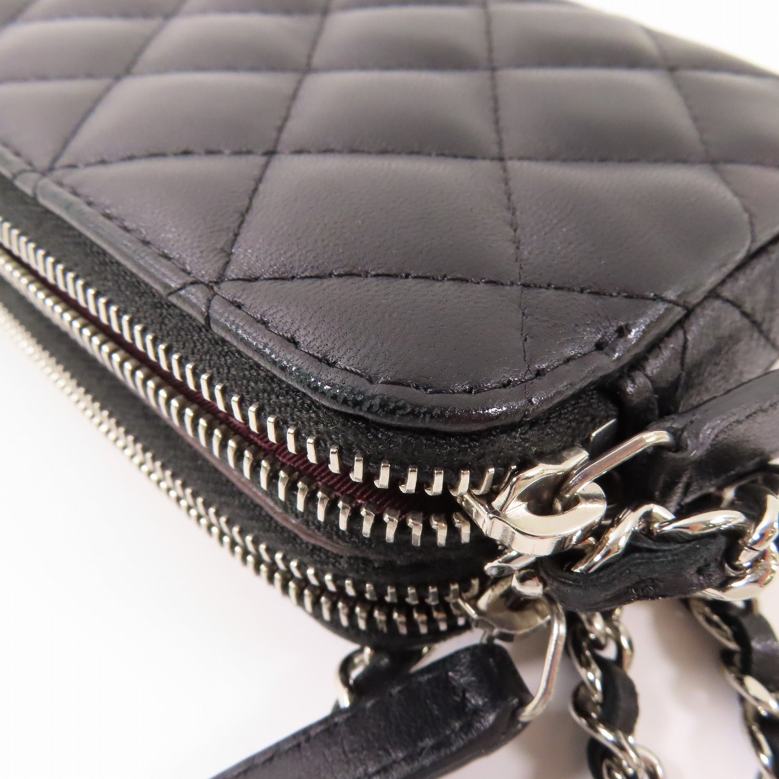 CHANEL 【激減優惠】羊皮皮革Chain Shoulder銀扣鏈帶肩背袋