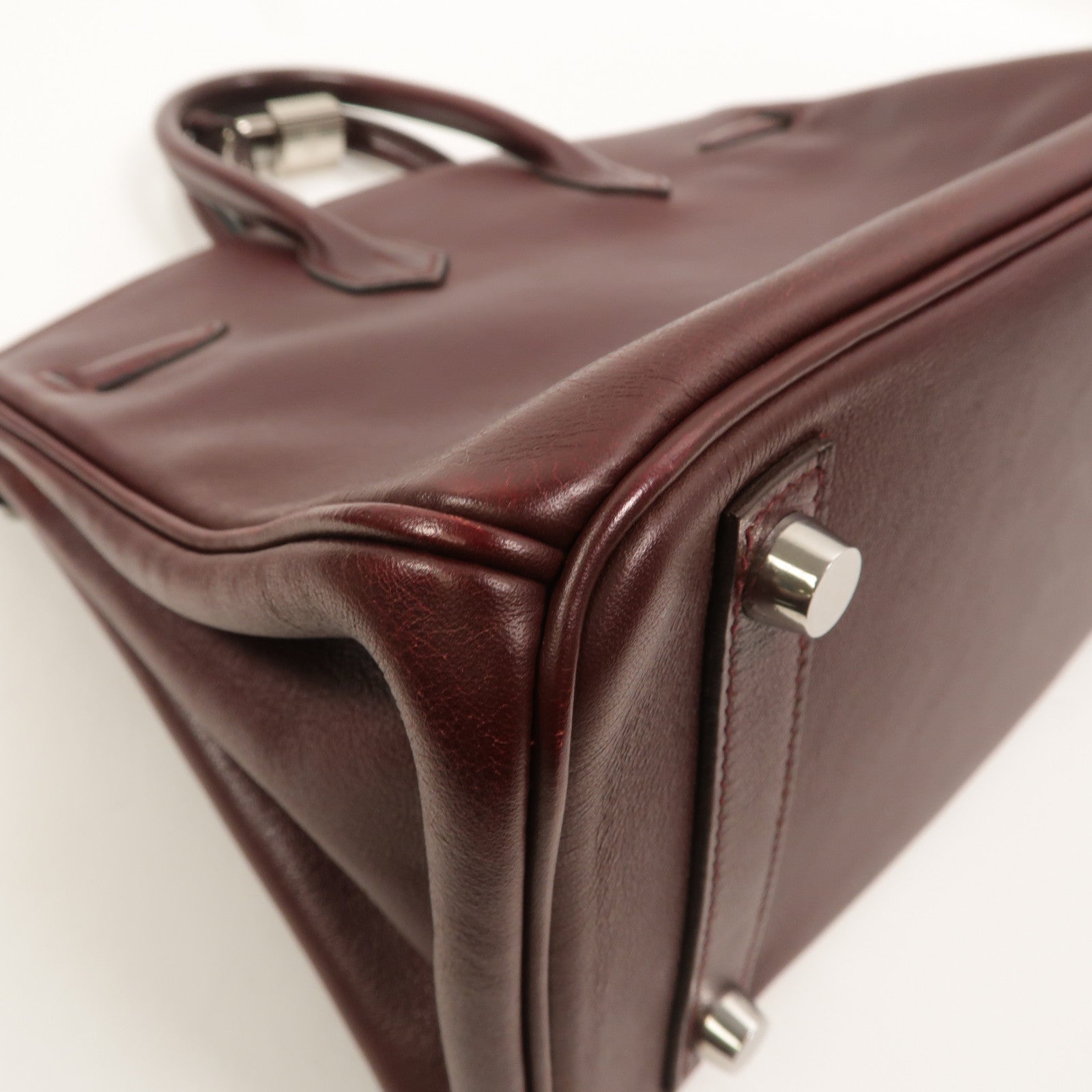 HERMES Swift皮革Birkin 25手挽袋Prune