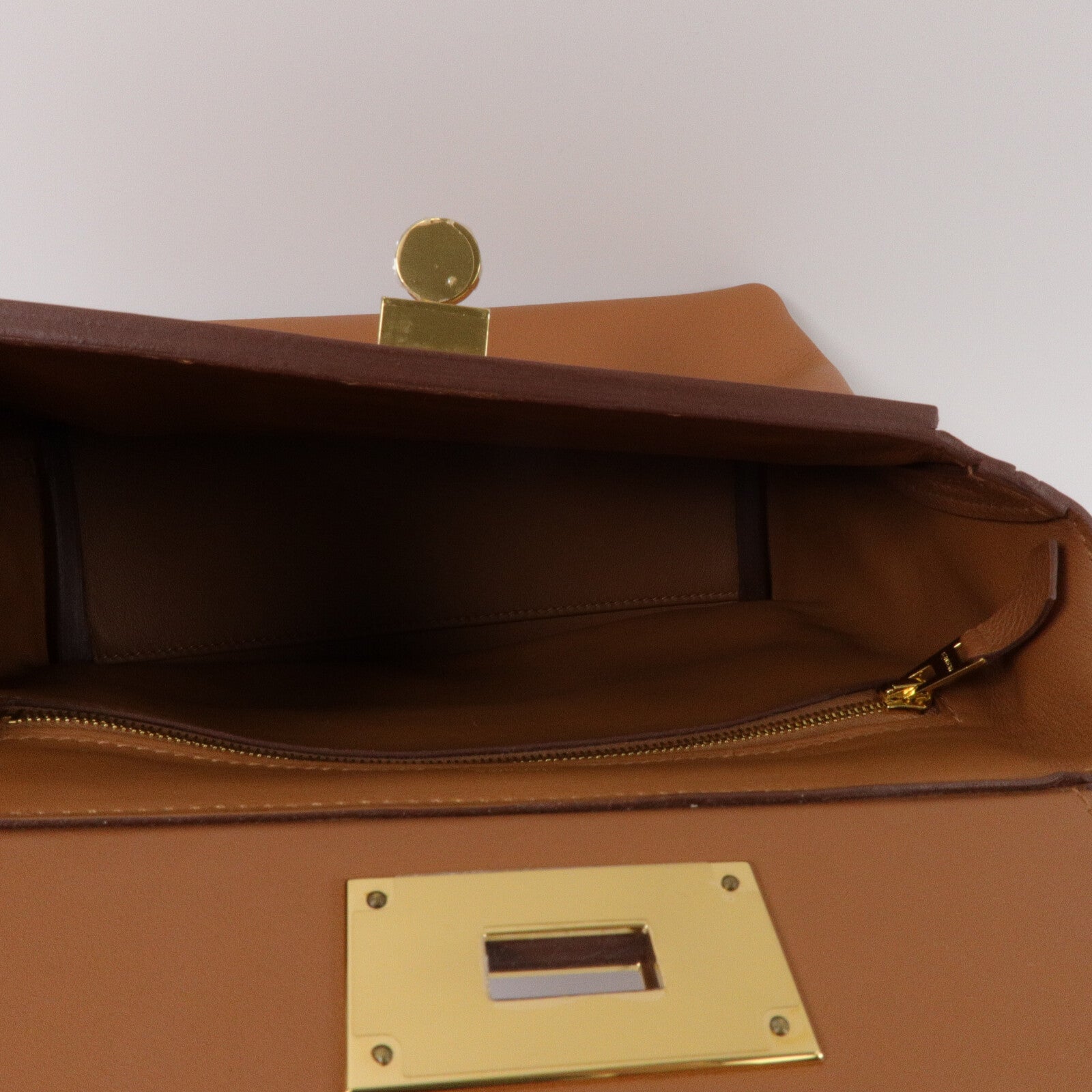 HERMES Swift皮革24/24 Mini手挽肩背兩用袋Gold
