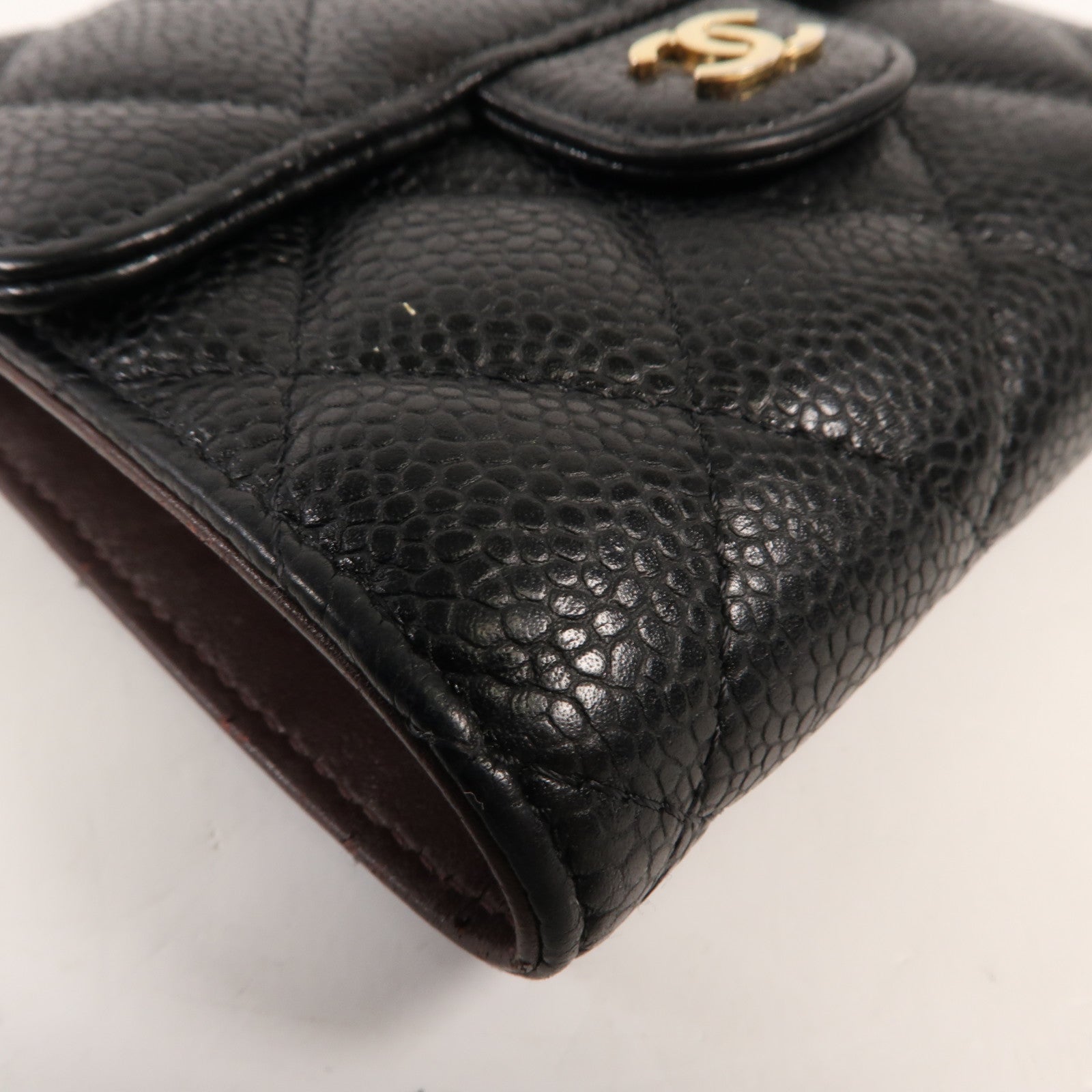 CHANEL 牛皮皮革Wallet金扣錢包