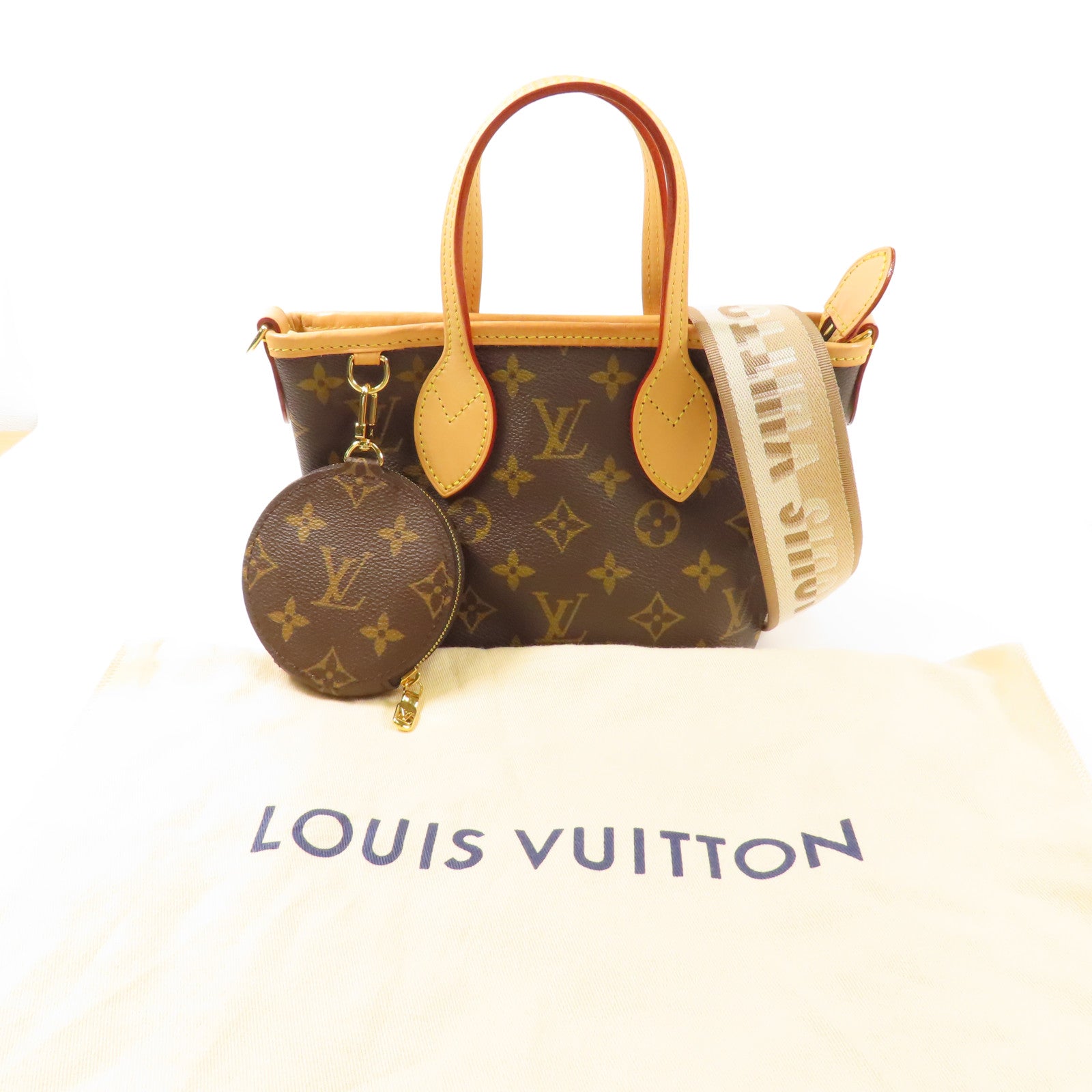LOUIS VUITTON Monogram Neverfull BB金扣手挽肩背兩用袋