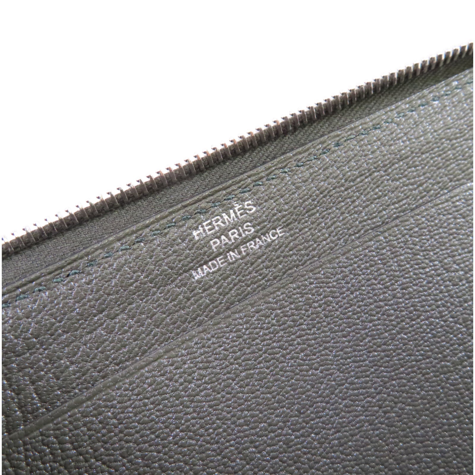 HERMES 【激減優惠】Evercolor皮革Phone Case銀扣手機包碳灰色