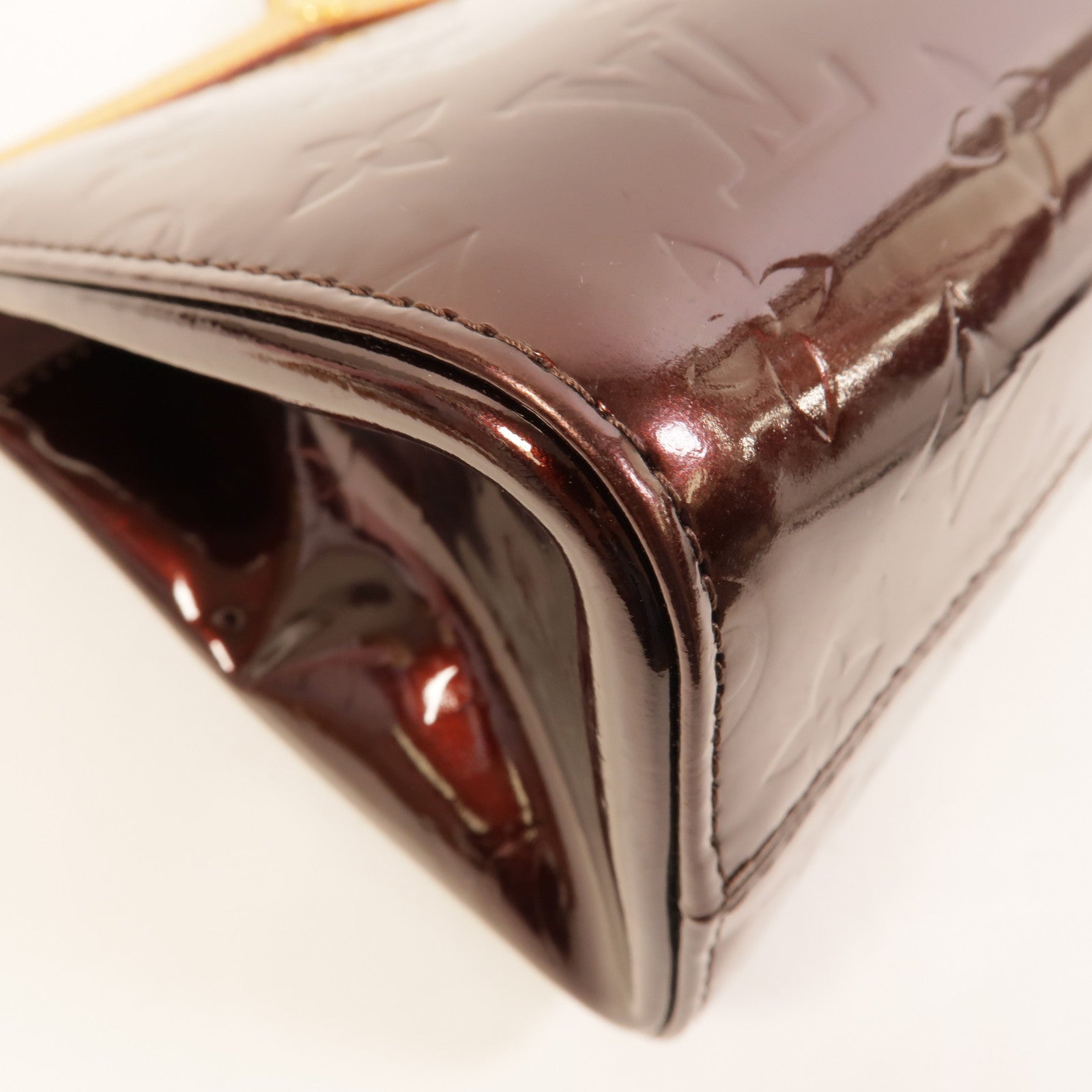 LOUIS VUITTON Vernis Roxbury Drive金扣手挽肩背兩用袋酒紅色