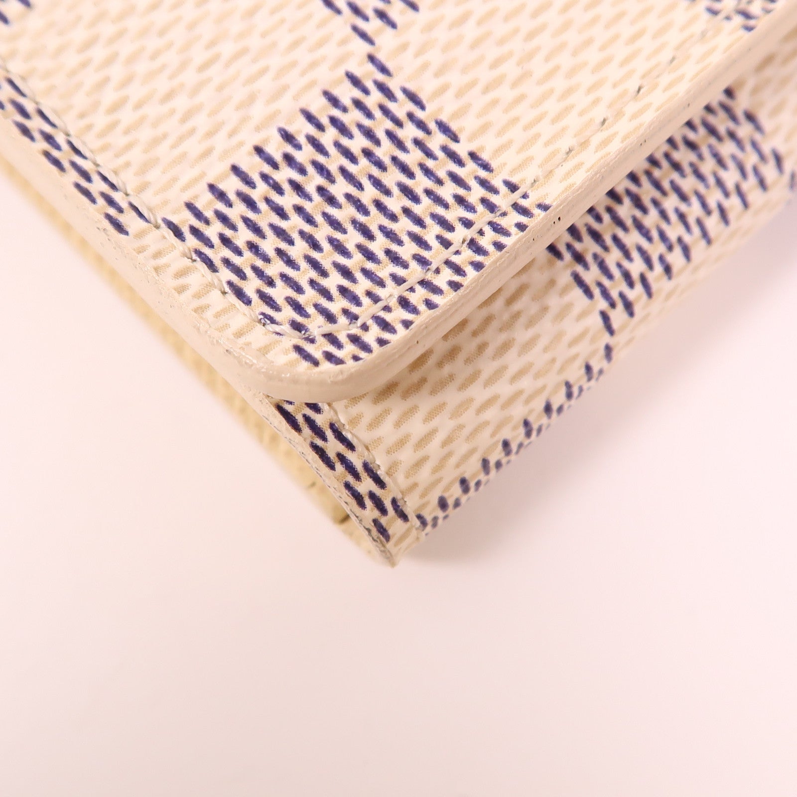 LOUIS VUITTON Damier Azur Key Holder金扣鑰匙套