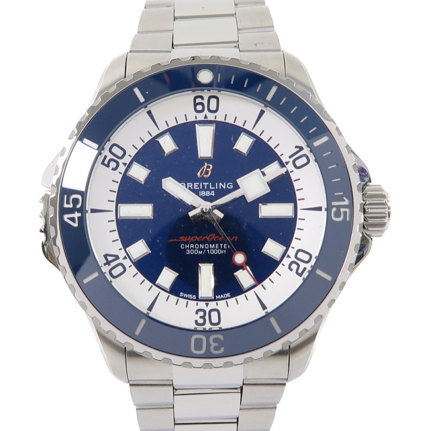 BREITLING Superocean 46不鏽鋼手錶自動機芯藍色