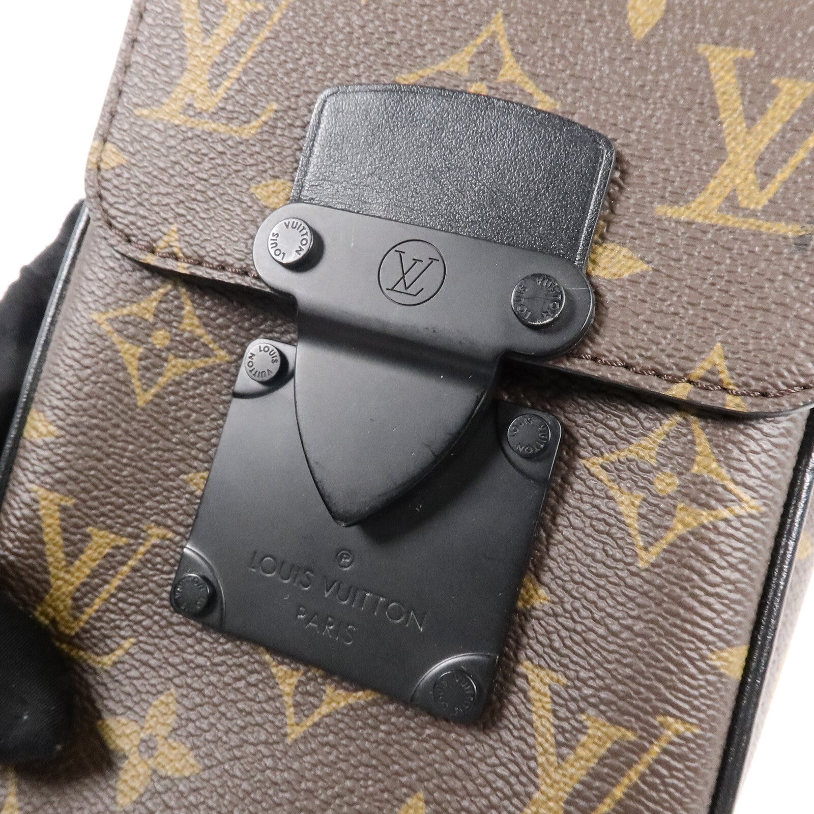 LOUIS VUITTON Monogram Macassar S-Lock肩背袋