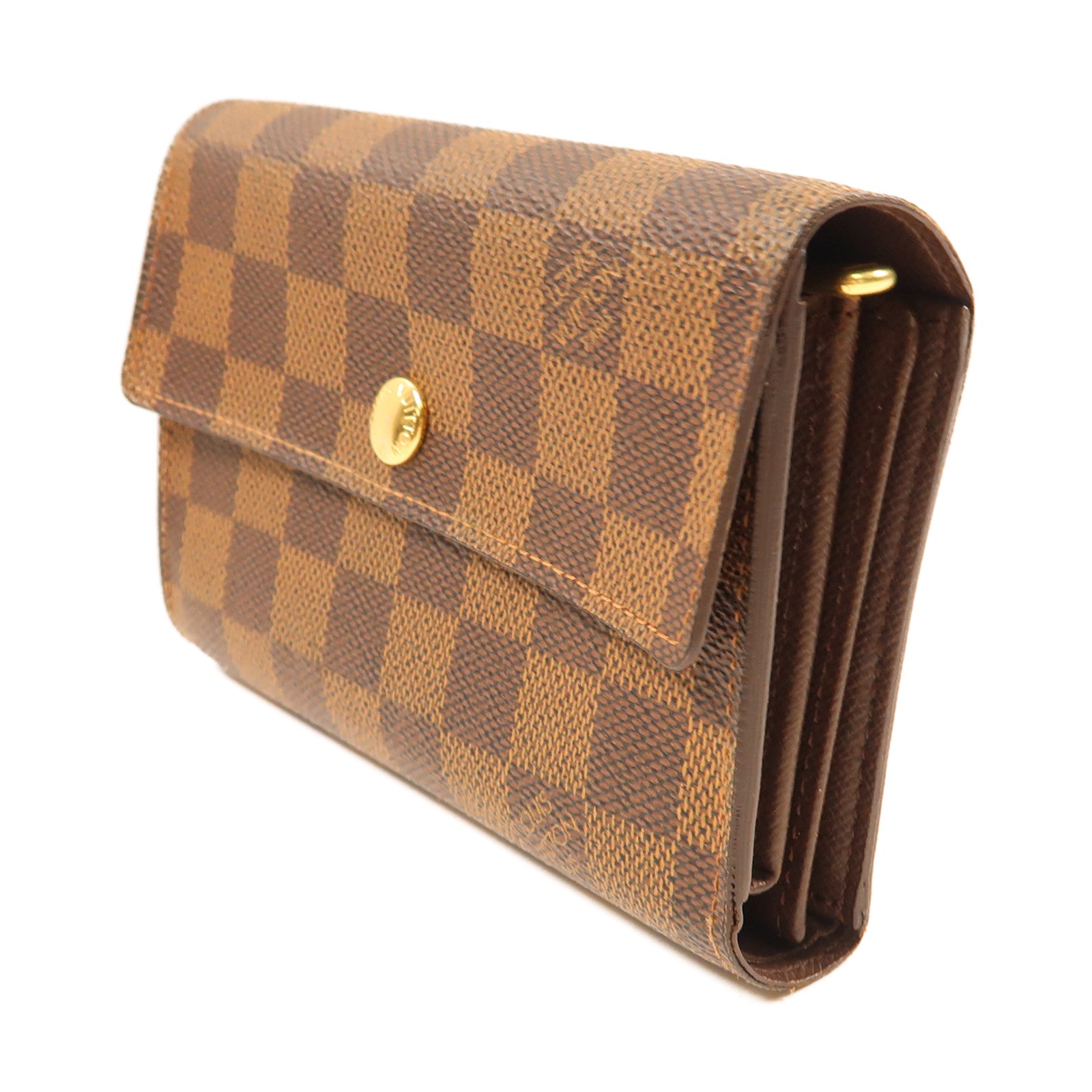 LOUIS VUITTON 【激減優惠】Damier Wallet金扣錢包