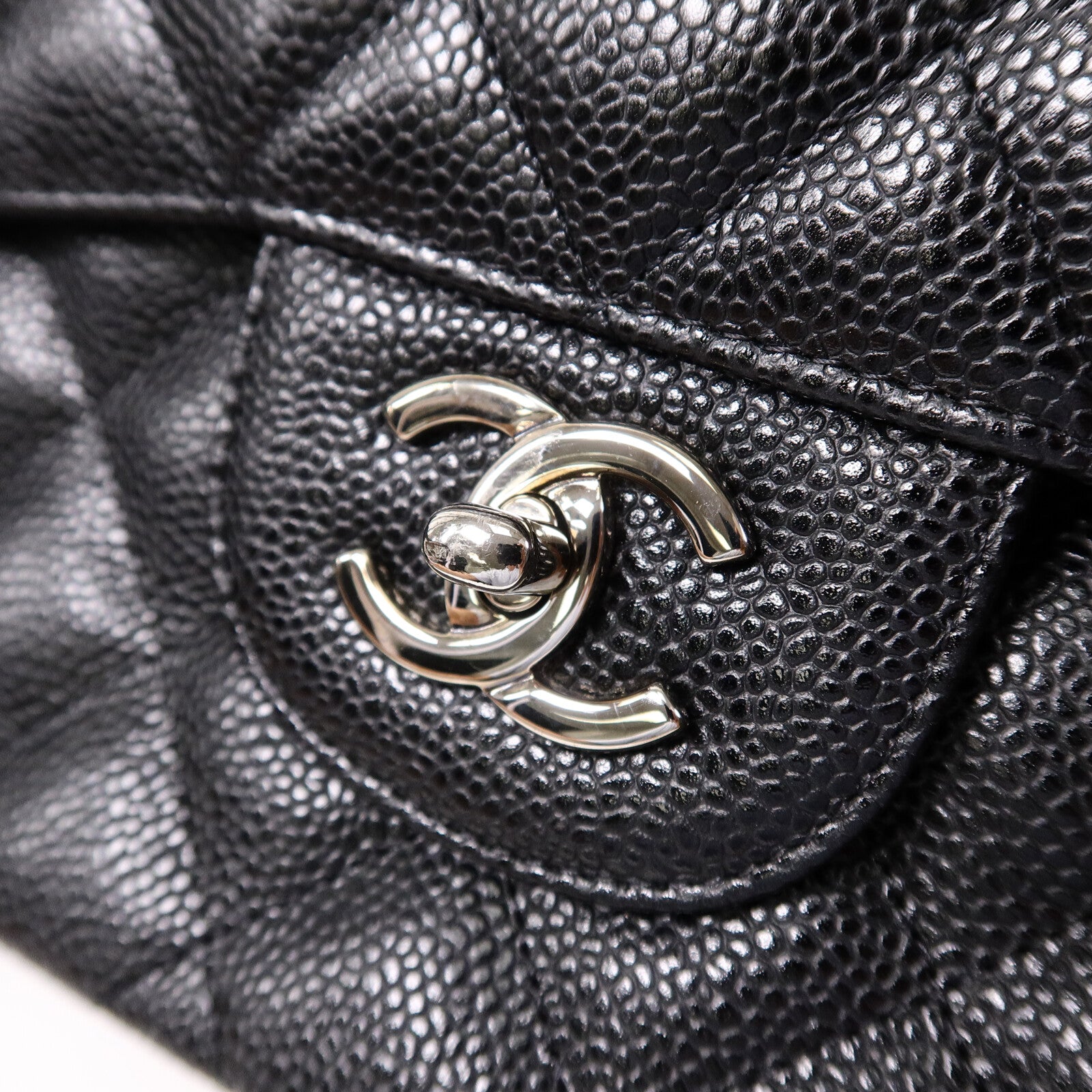 CHANEL 牛皮皮革Large Classic鏈帶肩背袋