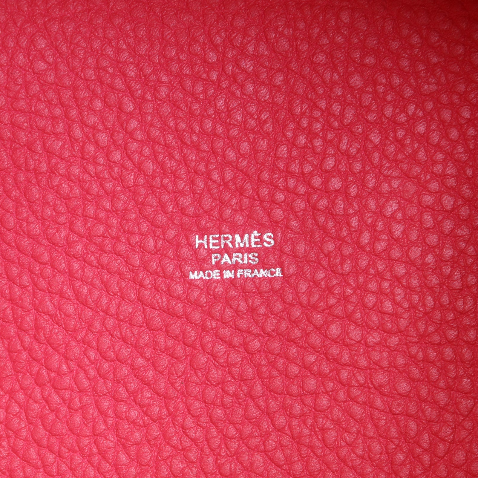 HERMES Clemence皮革Picotin PM銀扣手挽袋Rose Extreme