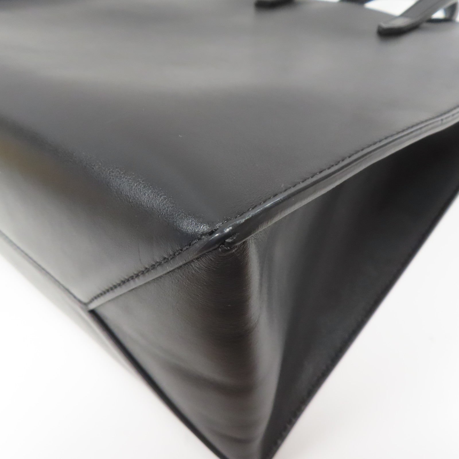 GIVENCHY 牛皮皮革Tote Bag銀扣手挽袋黑色