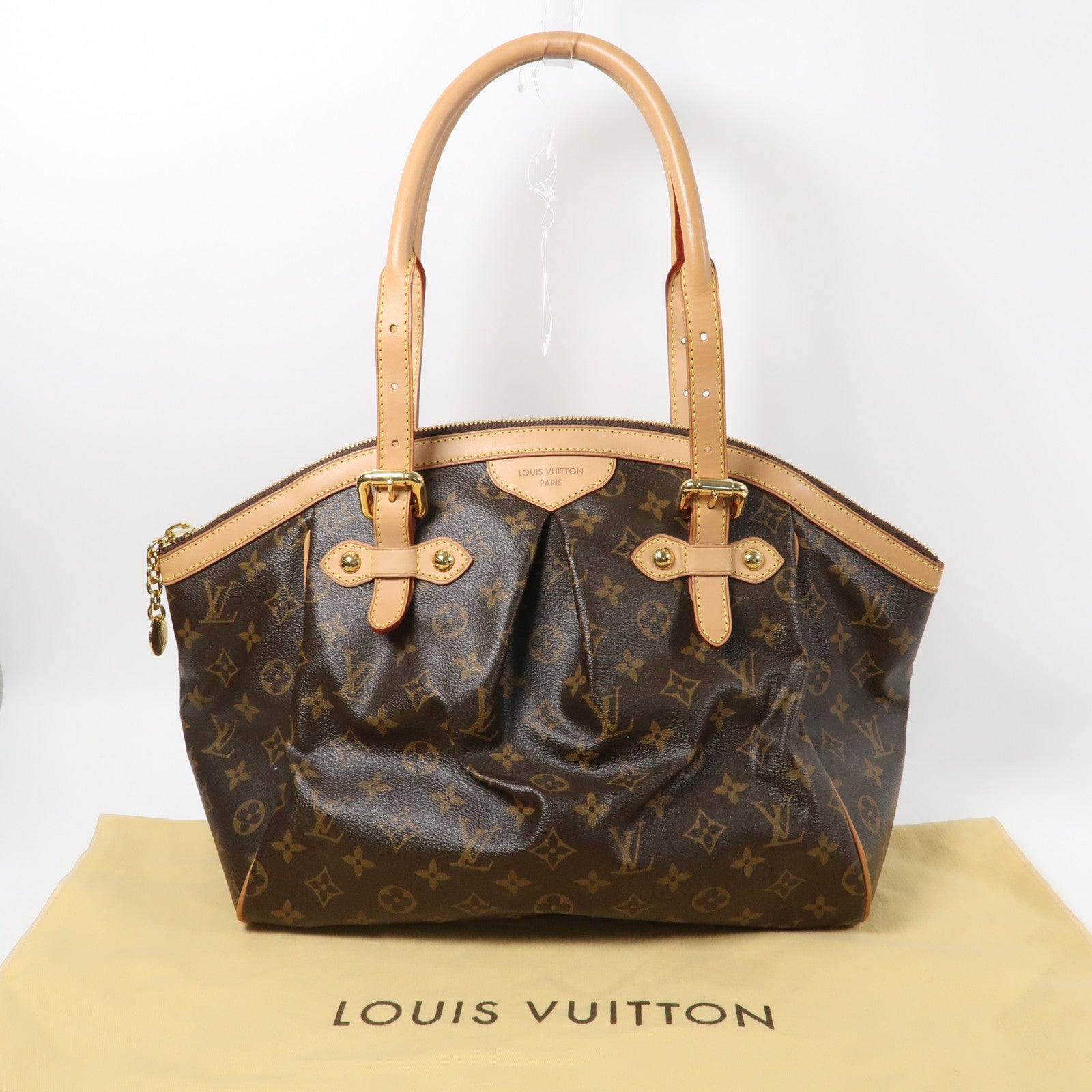 LOUIS VUITTON Monogram Tivoli GM金扣肩背袋啡色