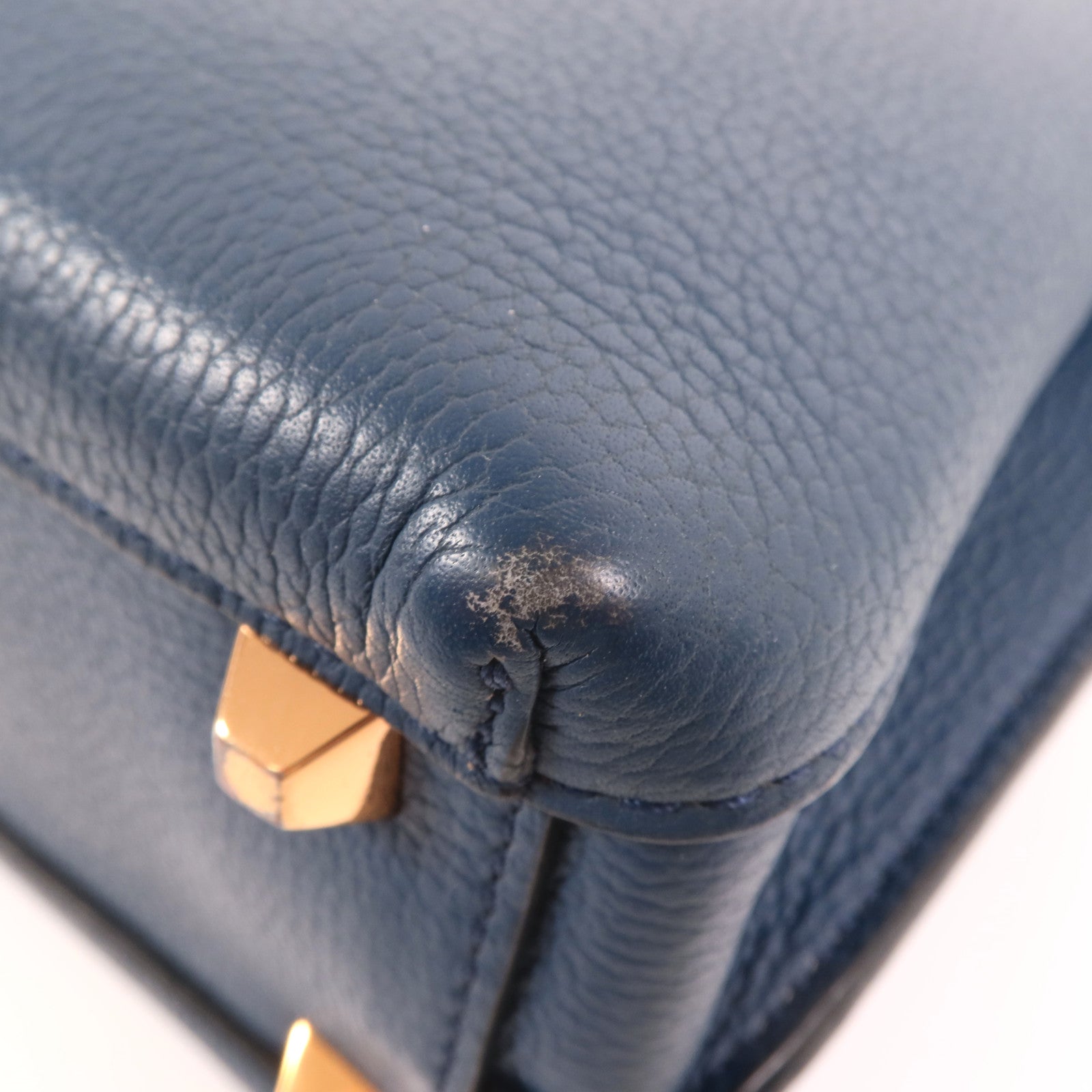 MCM 牛皮皮革2 Way Shoulder金扣手挽肩背兩用袋