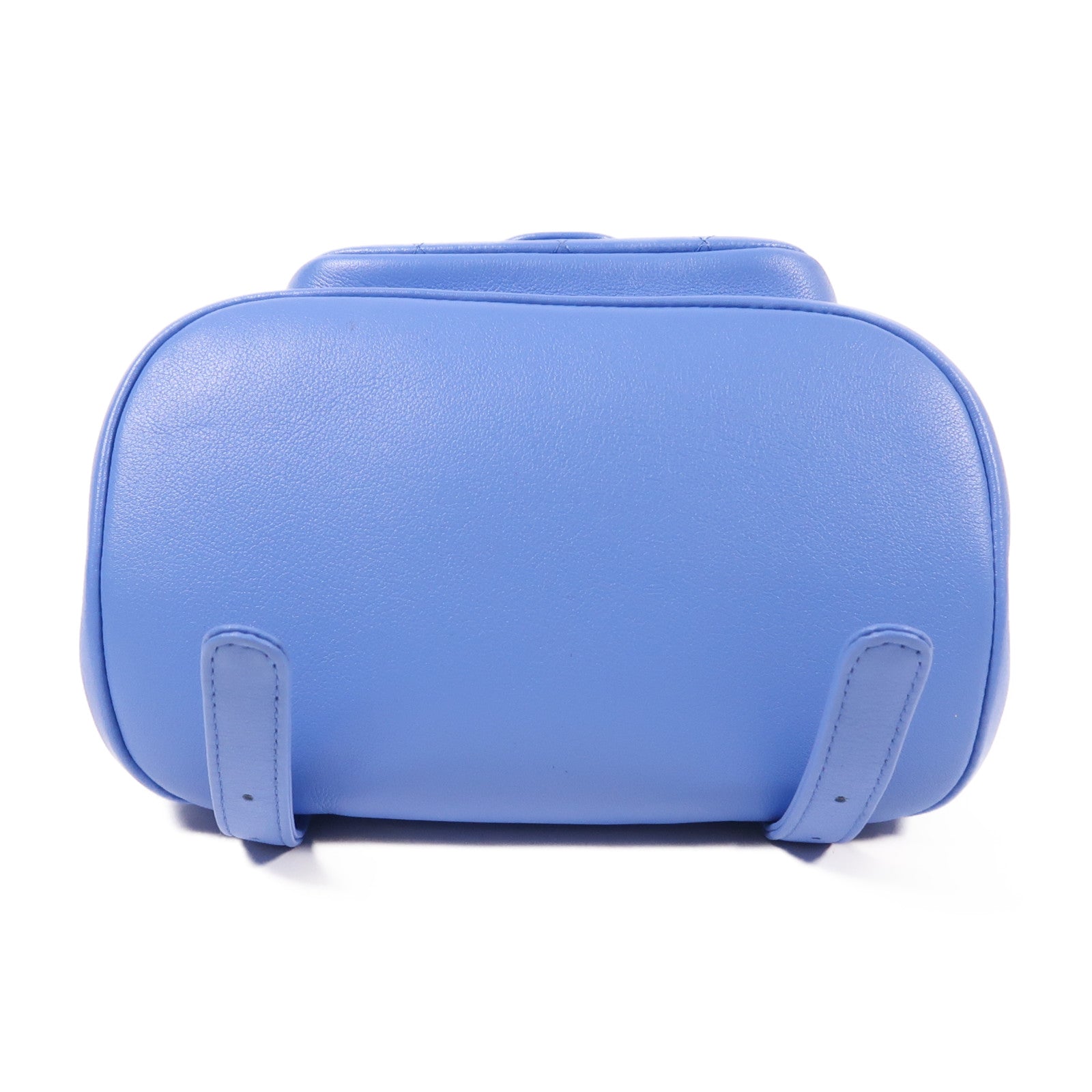 CHANEL 羊皮皮革Duma Mini Backpack金扣背包藍色