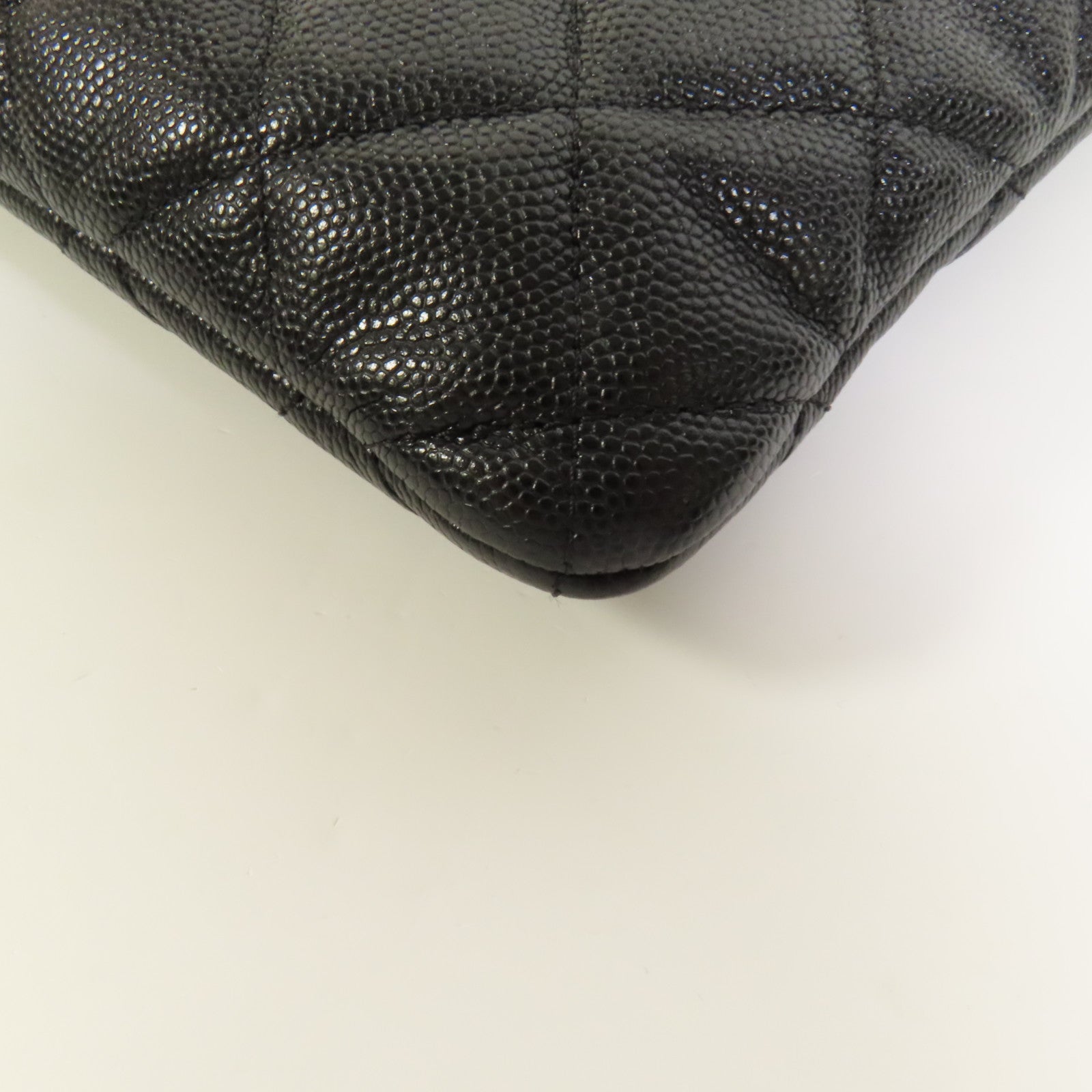CHANEL 牛皮皮革Classic Zipped Pouch金扣手拿包