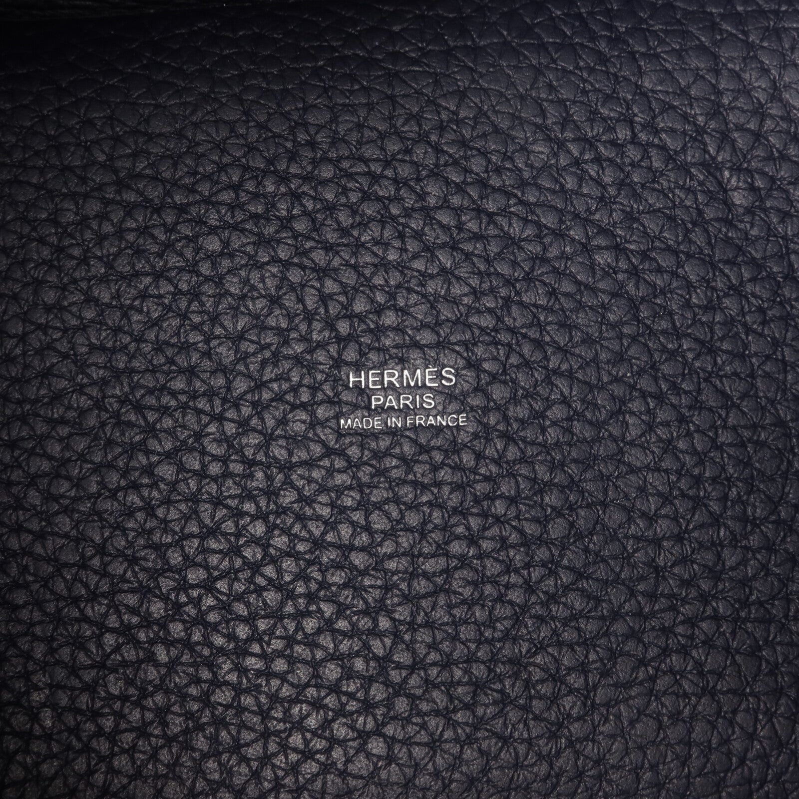 HERMES Clemence皮革Picotin PM手挽袋Bleu Nuit/Bleu Franc