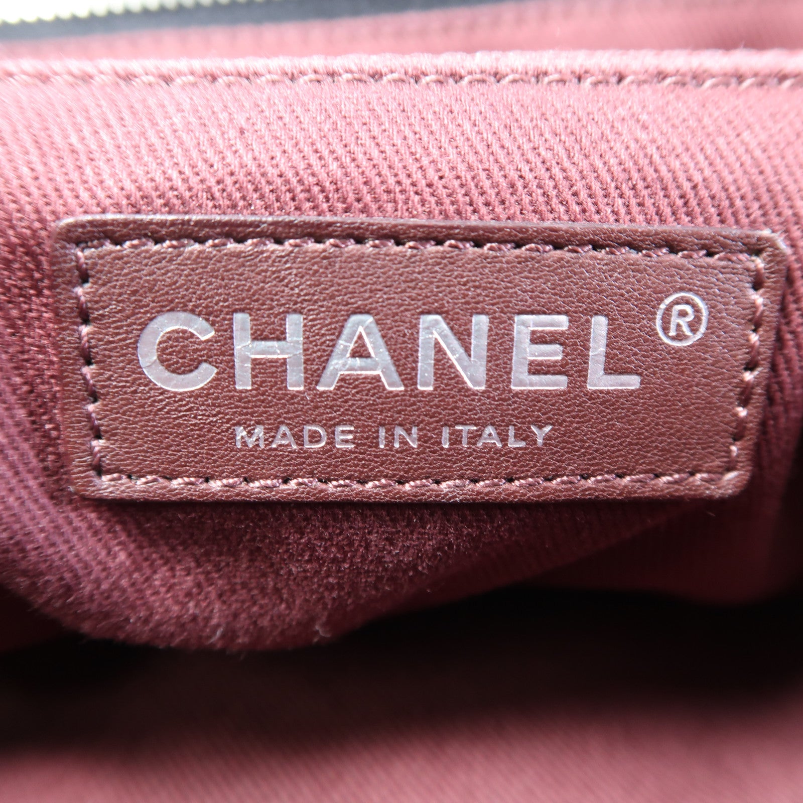 CHANEL 牛皮皮革Totebag銀扣鏈帶手挽肩背兩用袋