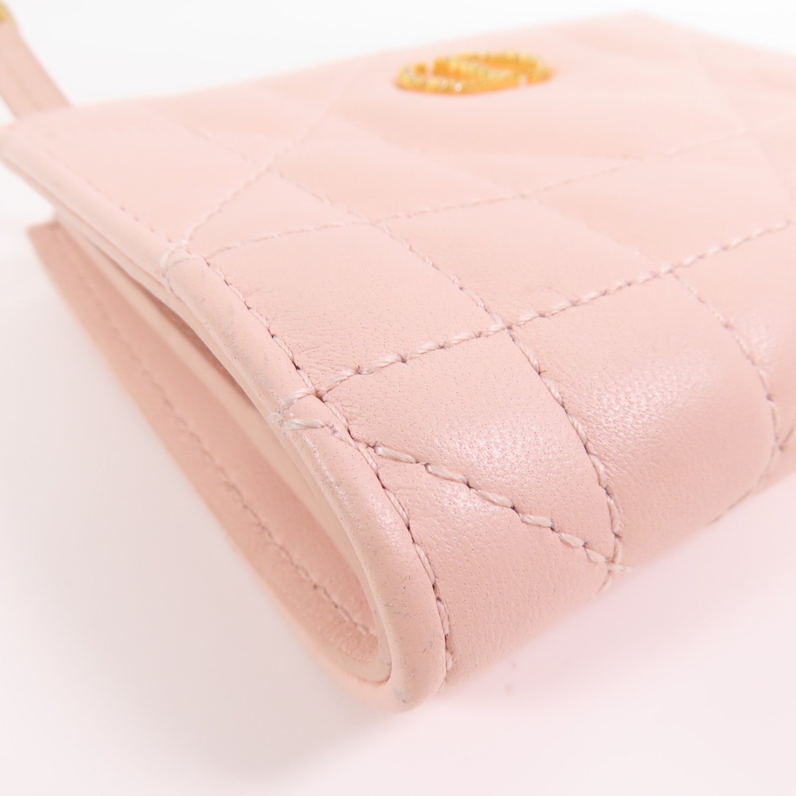 Dior 羊皮皮革Caro Dahlia Wallet金扣短錢包