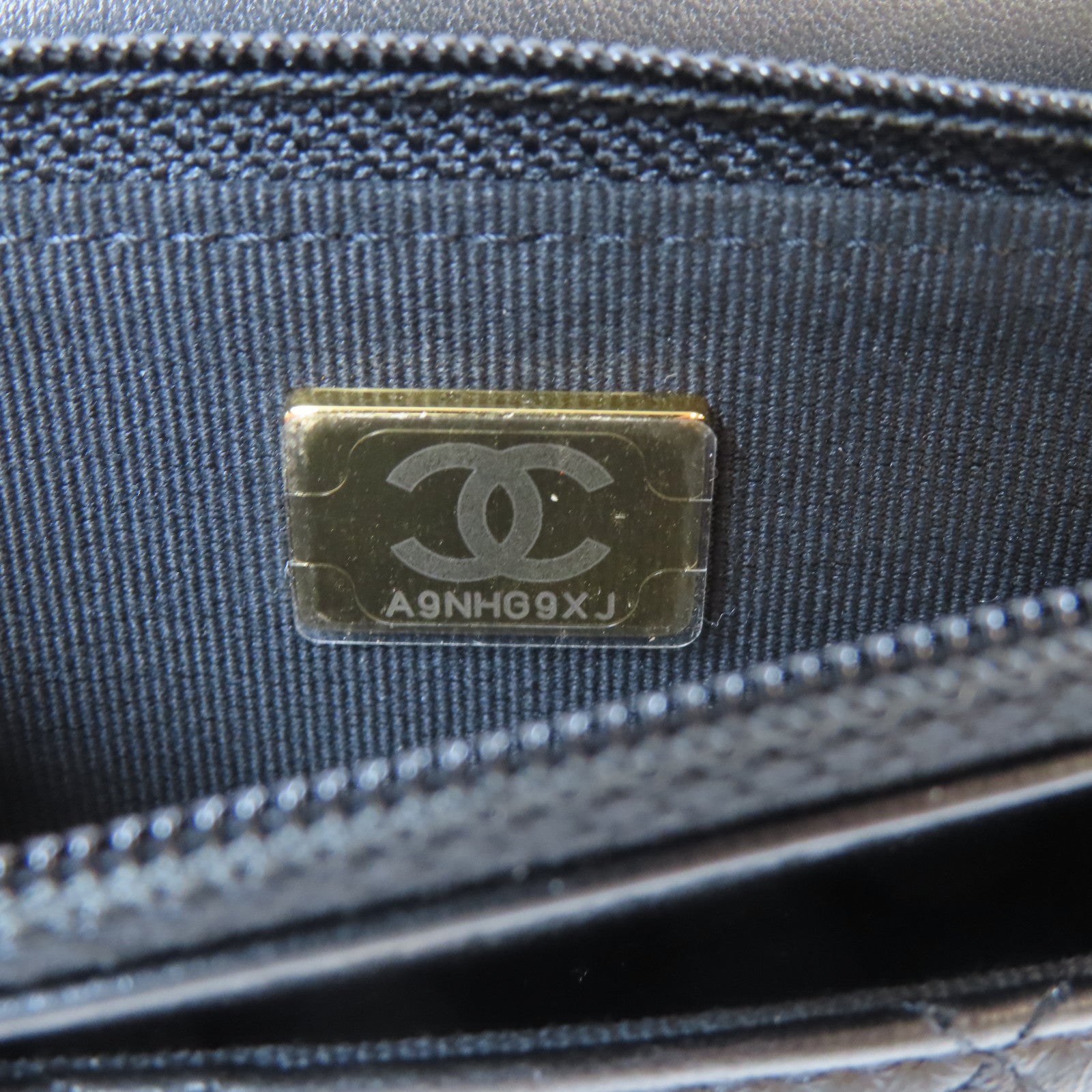 CHANEL 菱格羊皮皮革WOC Wallet On Chain金扣鏈帶肩背袋黑色