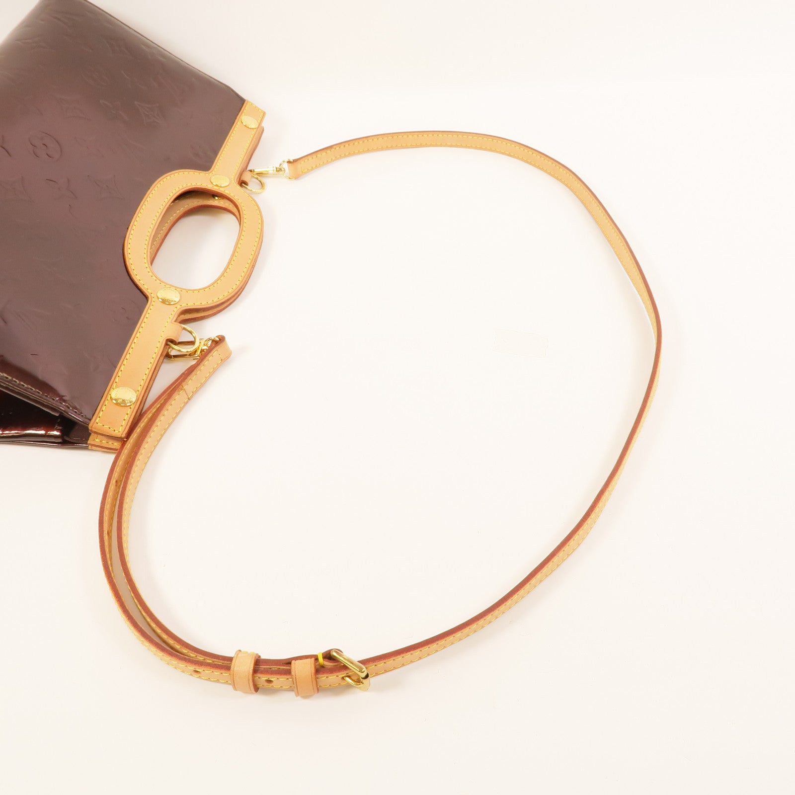 LOUIS VUITTON Vernis Roxbury Drive金扣手挽肩背兩用袋酒紅色