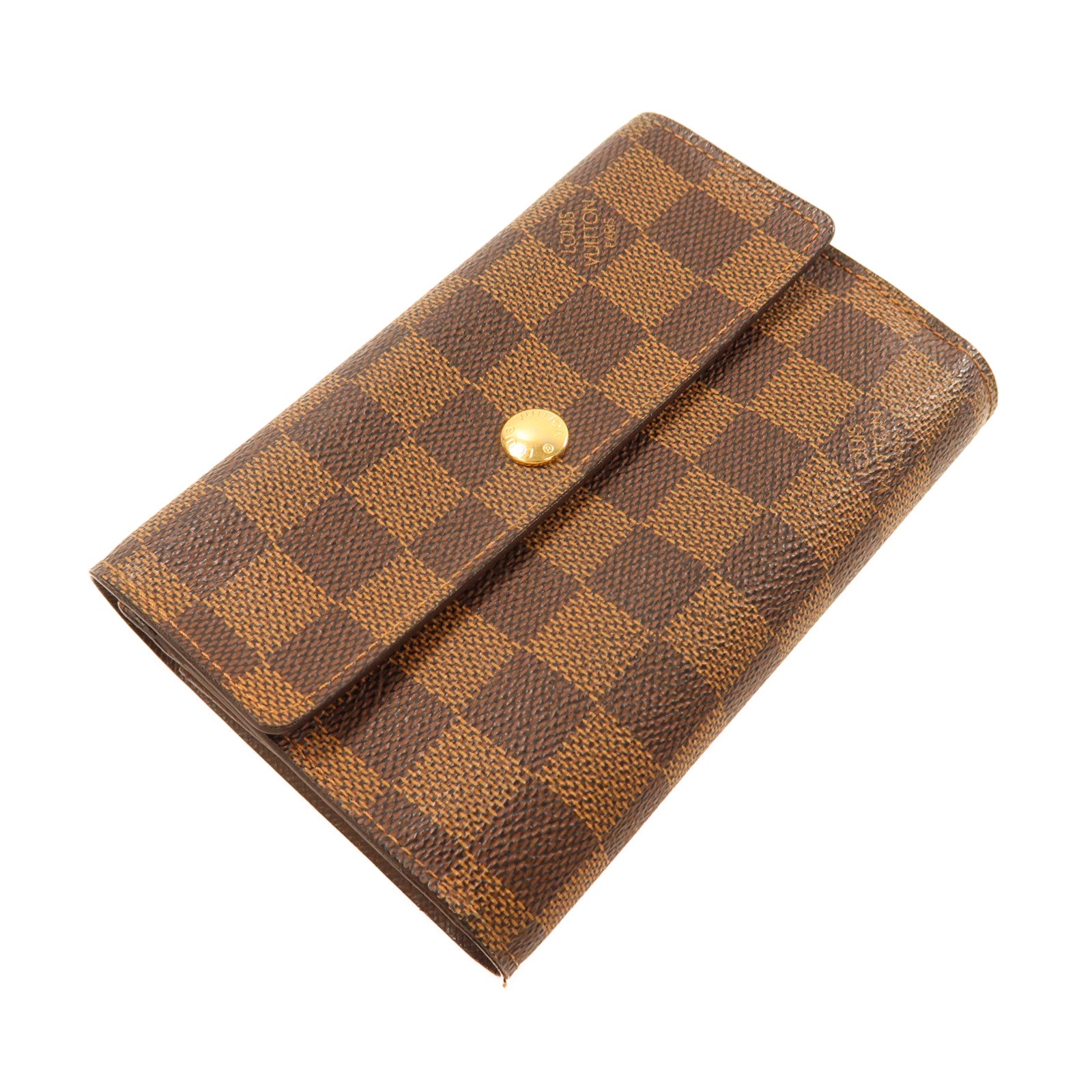 LOUIS VUITTON 【激減優惠】Damier Wallet金扣錢包