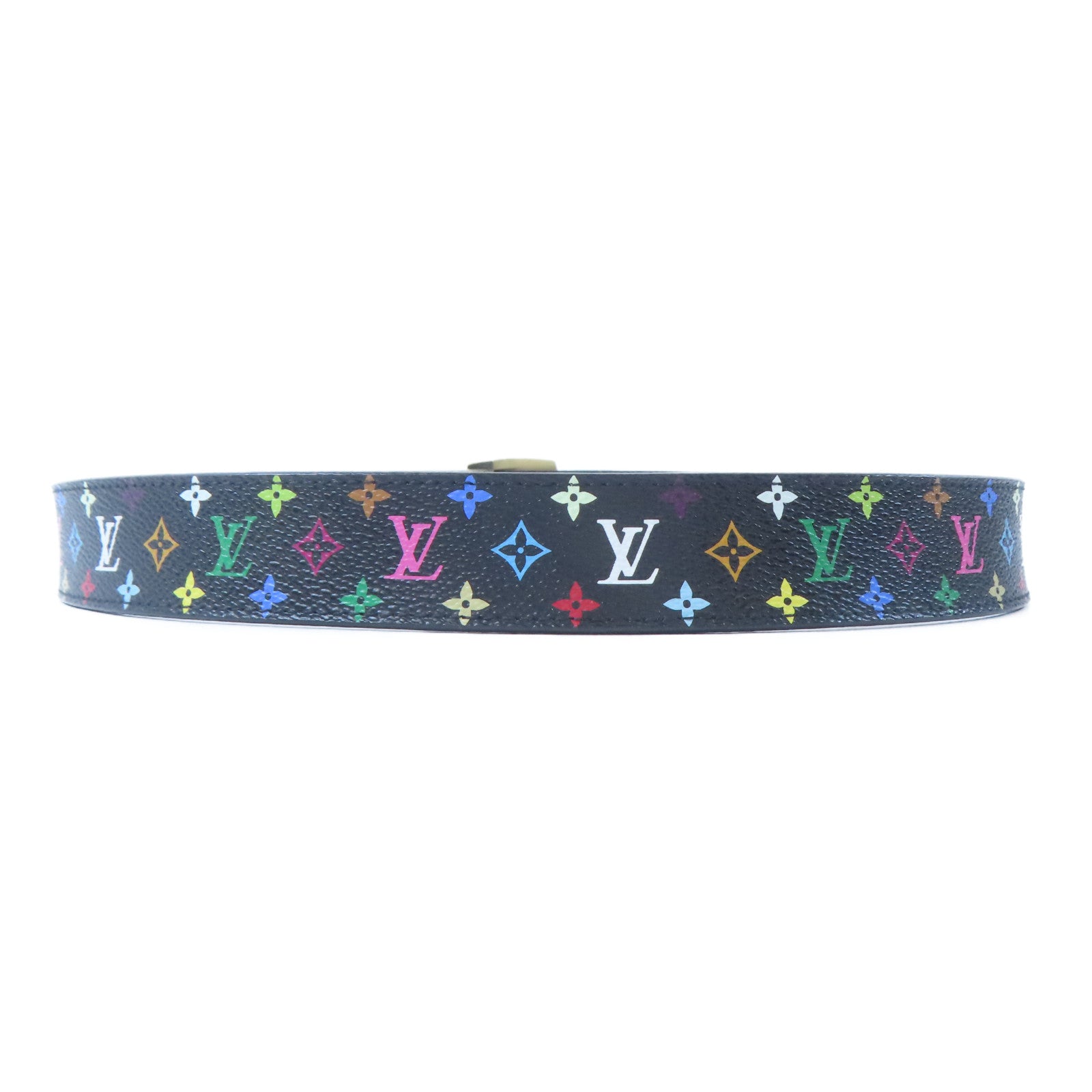 LOUIS VUITTON Monogram Ceinture Belt金扣皮帶黑色/彩色