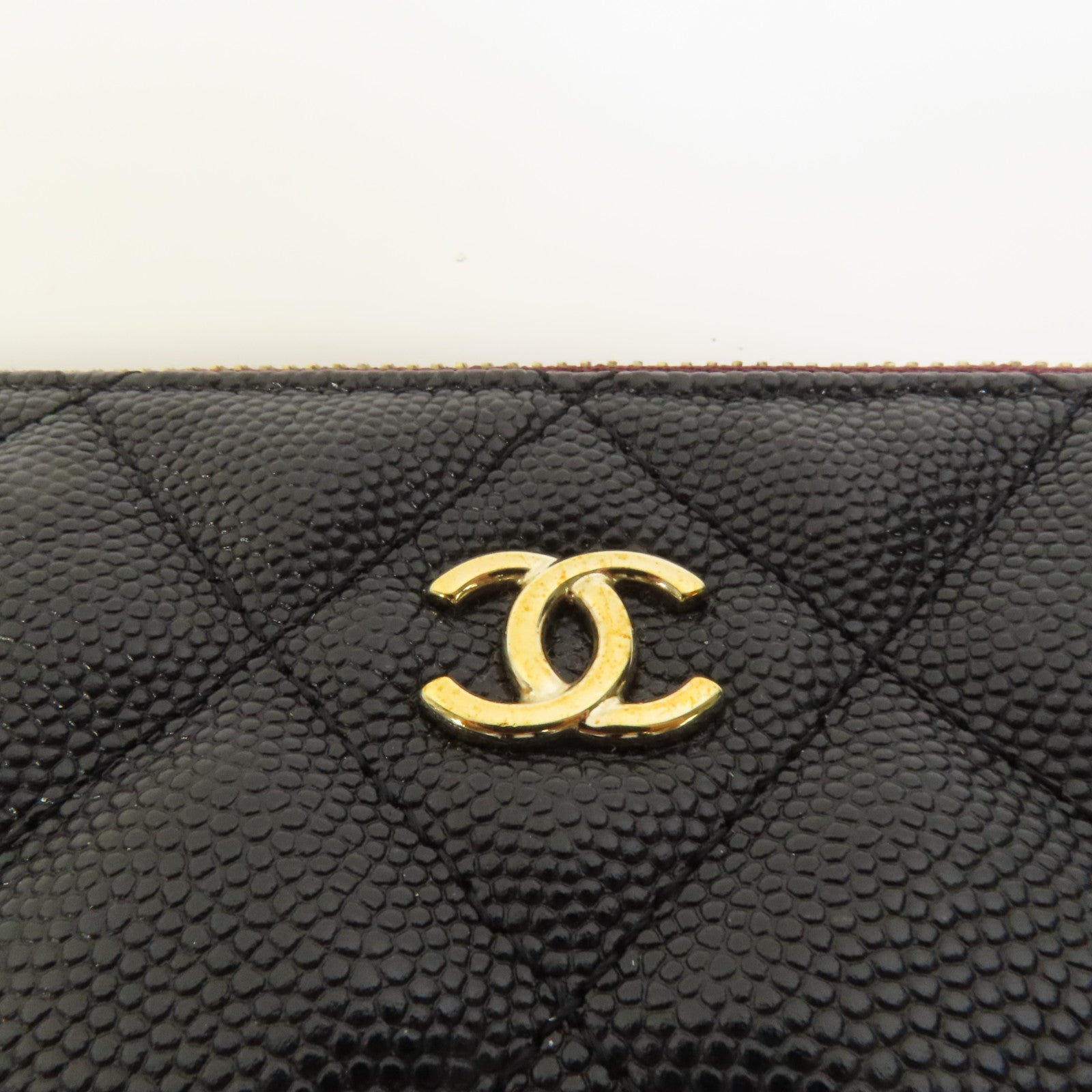 CHANEL 牛皮皮革Classic Zipped Pouch金扣手拿包