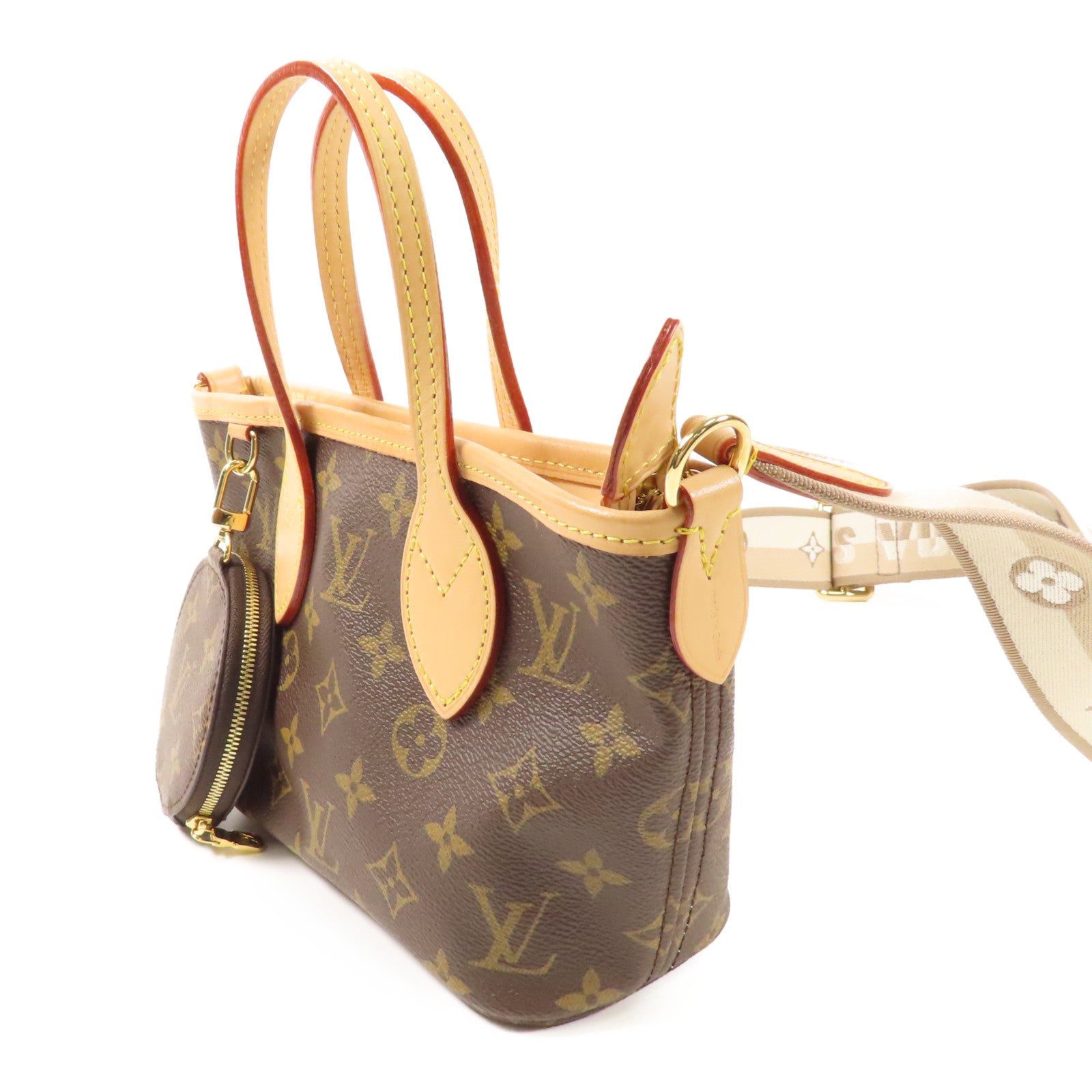 LOUIS VUITTON Monogram Neverfull BB金扣手挽肩背兩用袋
