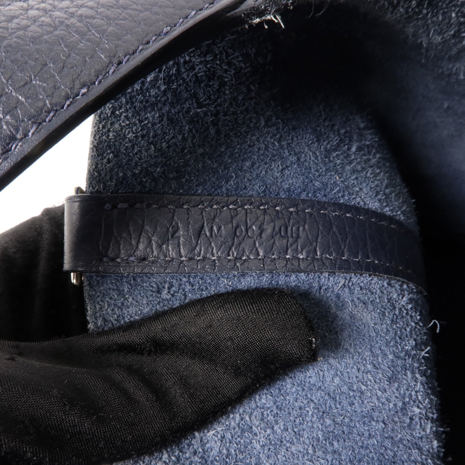 HERMES Clemence皮革Picotin PM手挽袋Bleu Nuit/Bleu Franc