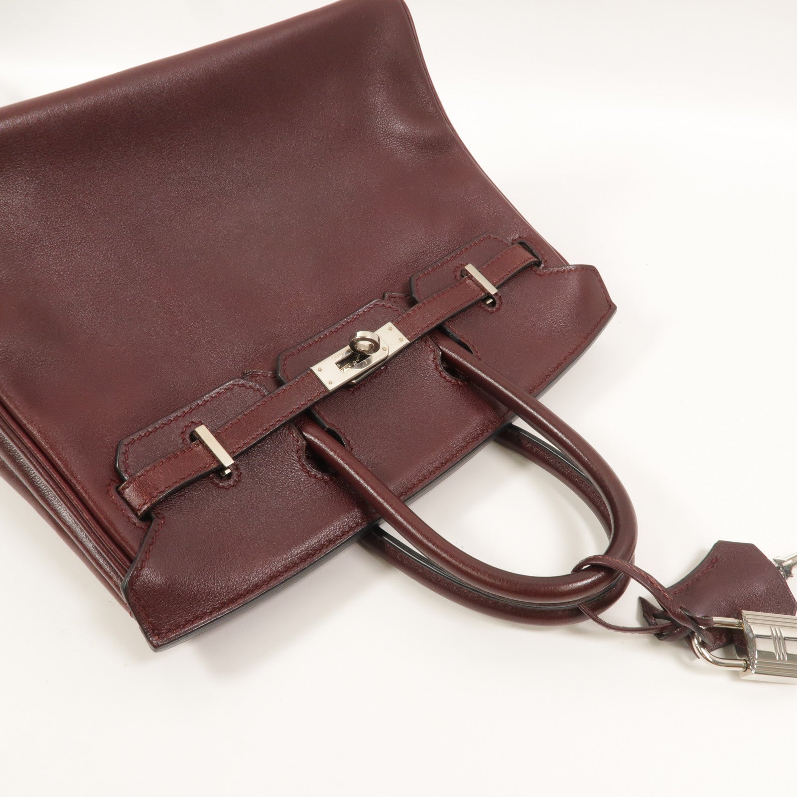 HERMES Swift皮革Birkin 25手挽袋Prune