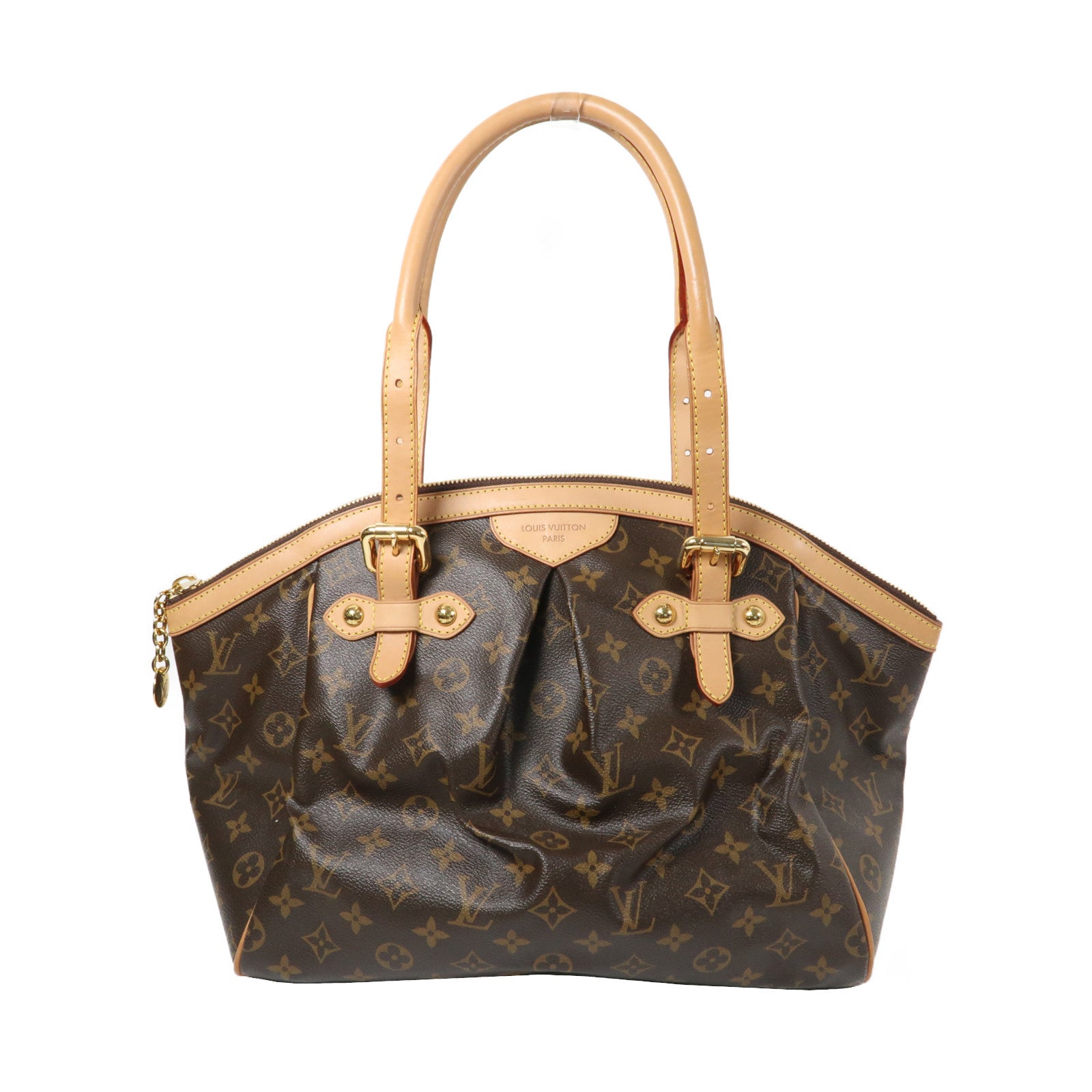 LOUIS VUITTON Monogram Tivoli GM金扣肩背袋啡色