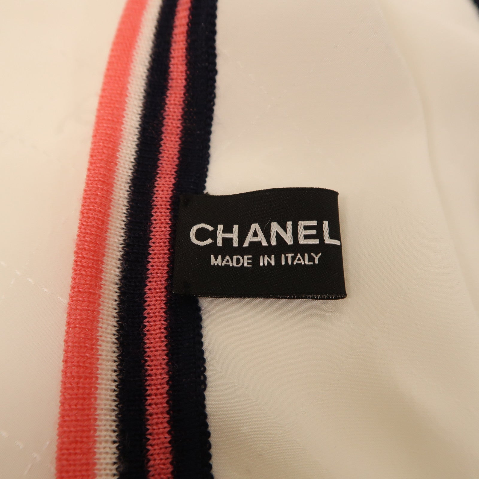 CHANEL 絲質Scarf圍巾白色/粉紅色/黑色