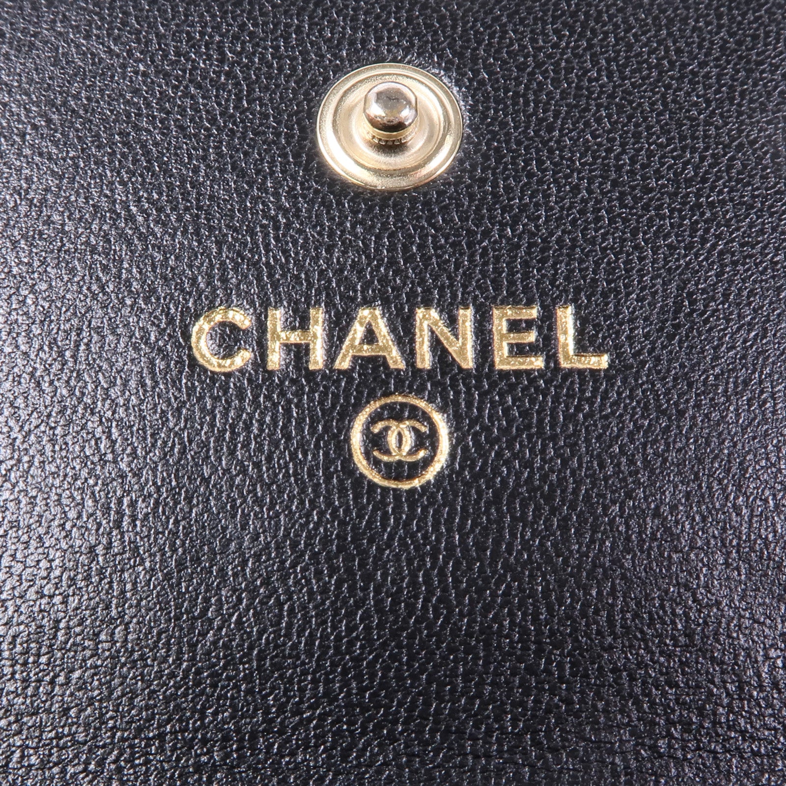 CHANEL 牛皮皮革Long Wallet金扣長錢包