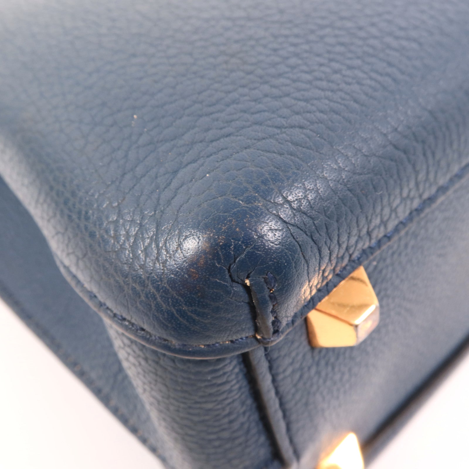 MCM 牛皮皮革2 Way Shoulder金扣手挽肩背兩用袋