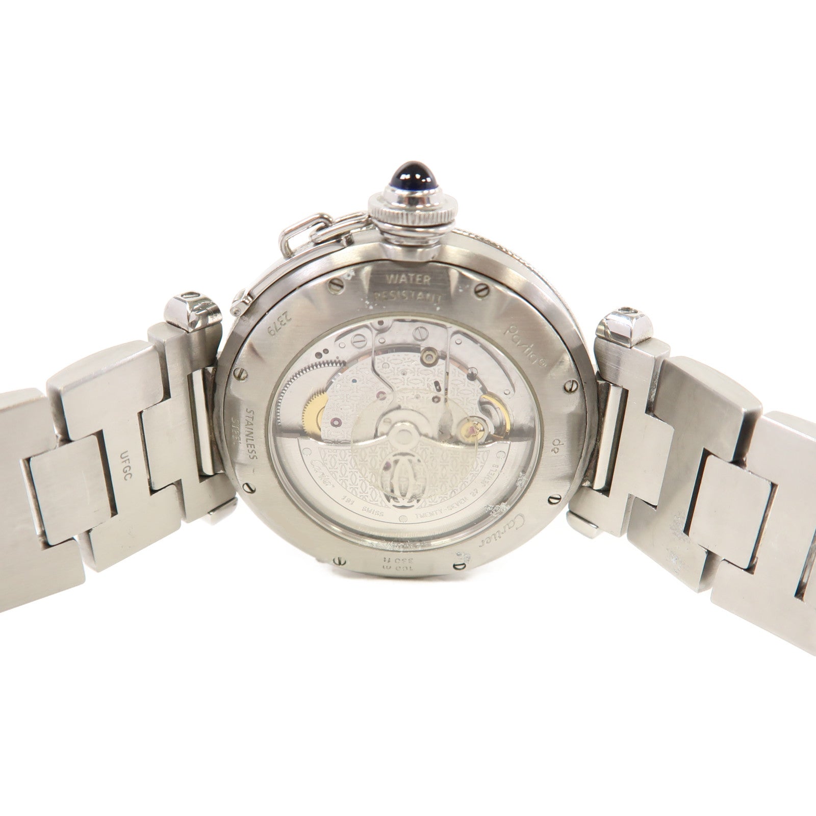 CARTIER Pasha Grid不鏽鋼手錶自動機芯米色