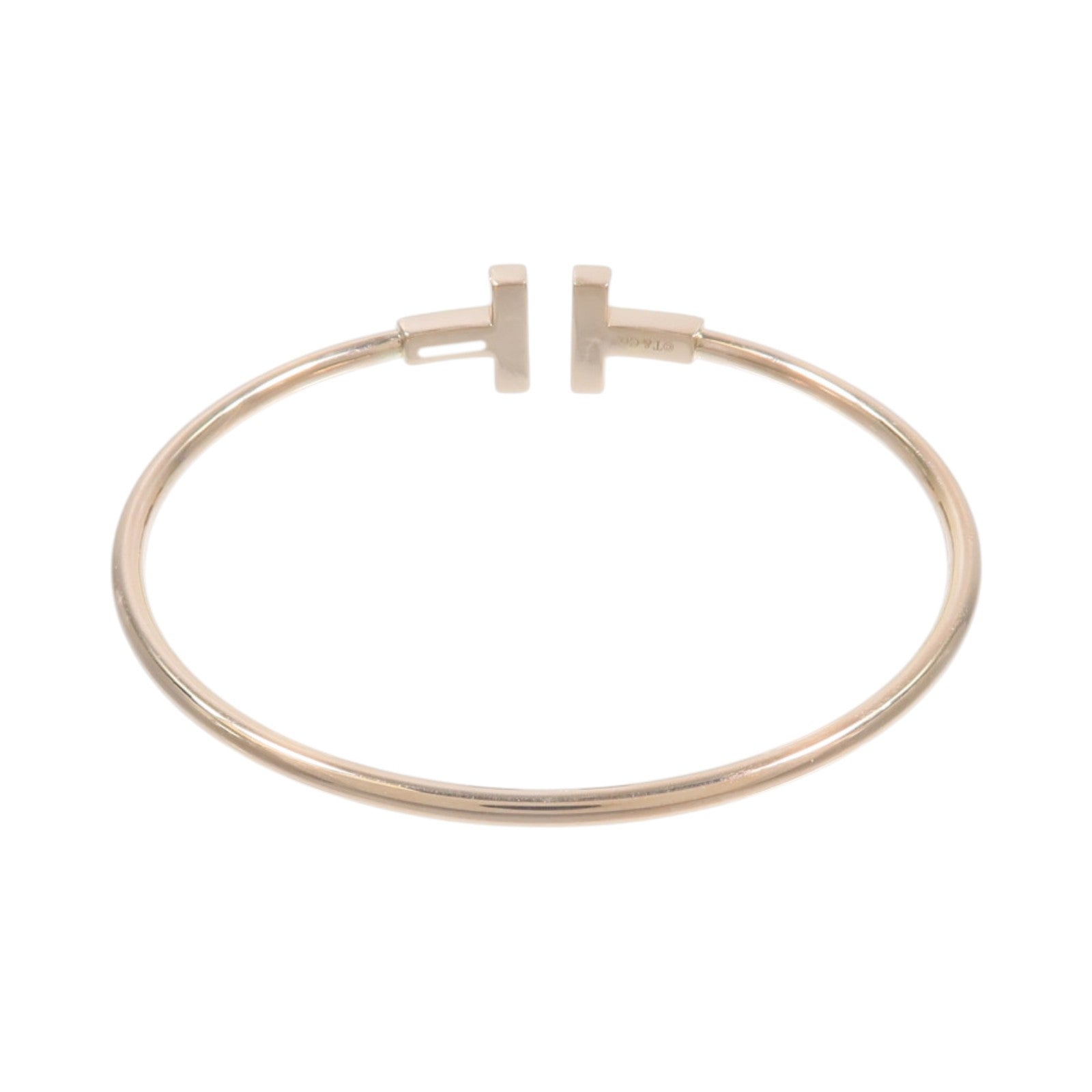 TIFFANY＆CO 18K黃金T-Wire珍珠母貝手鐲