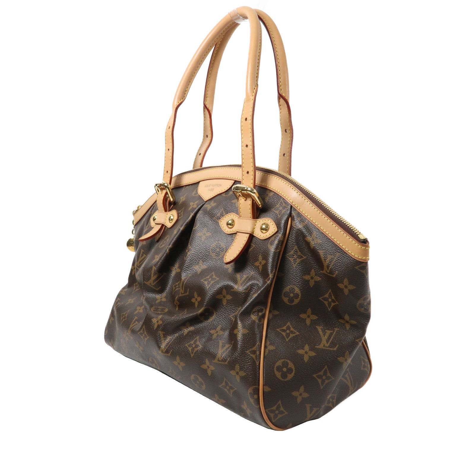 LOUIS VUITTON Monogram Tivoli GM金扣肩背袋啡色