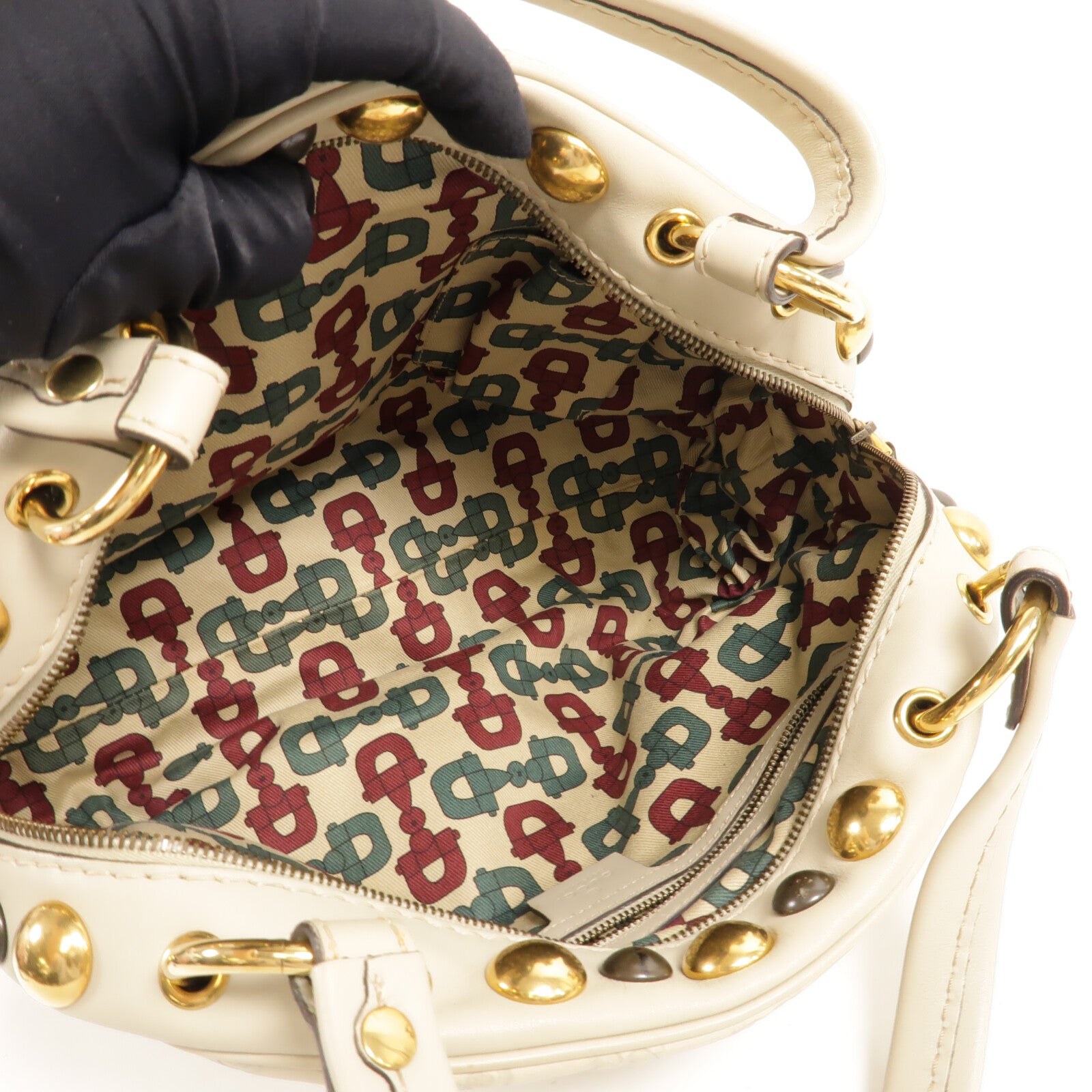 GUCCI 牛皮皮革Guccissima Babouska Dome Bag手挽袋