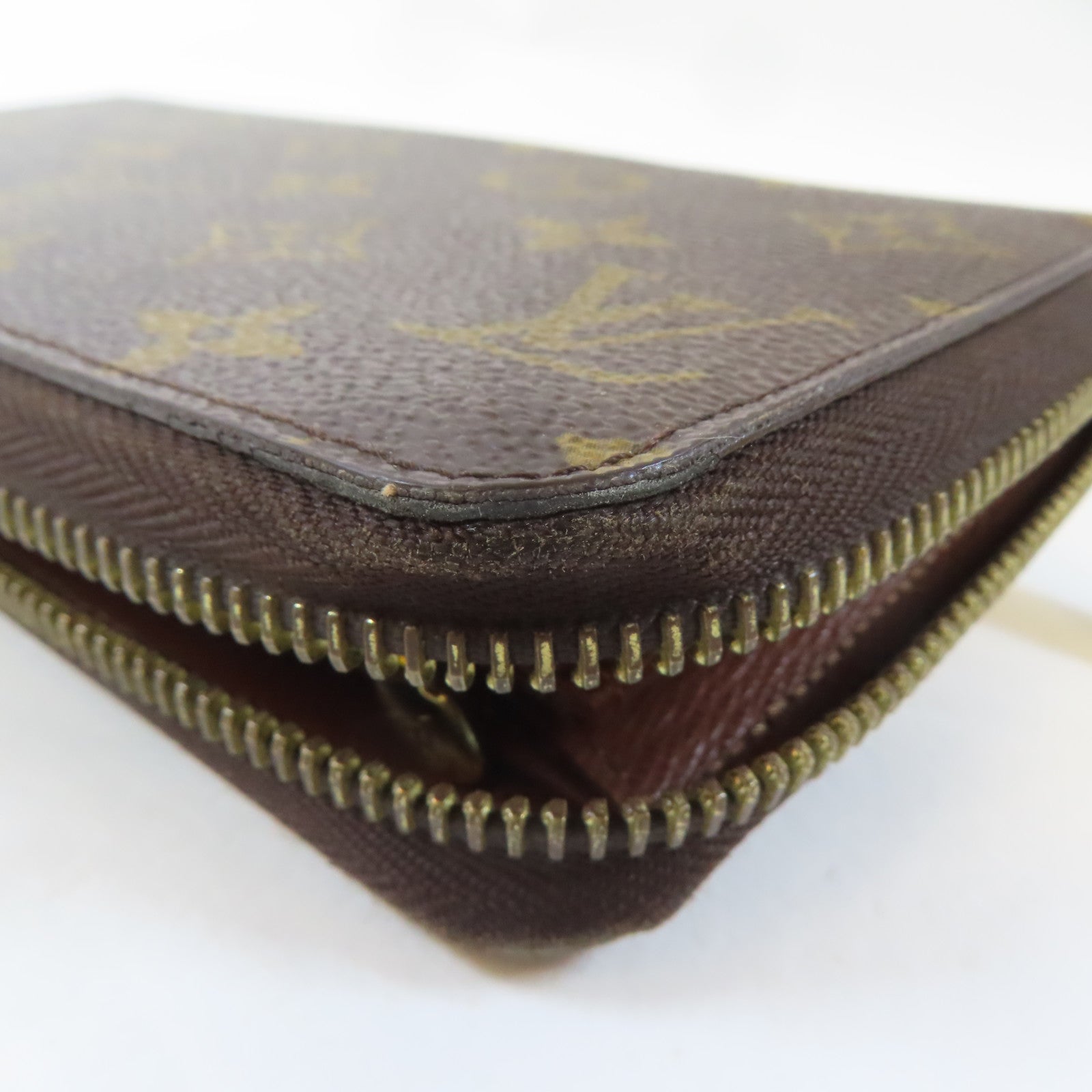 LOUIS VUITTON Monogram Zipper Long Wallet金扣長錢包啡色