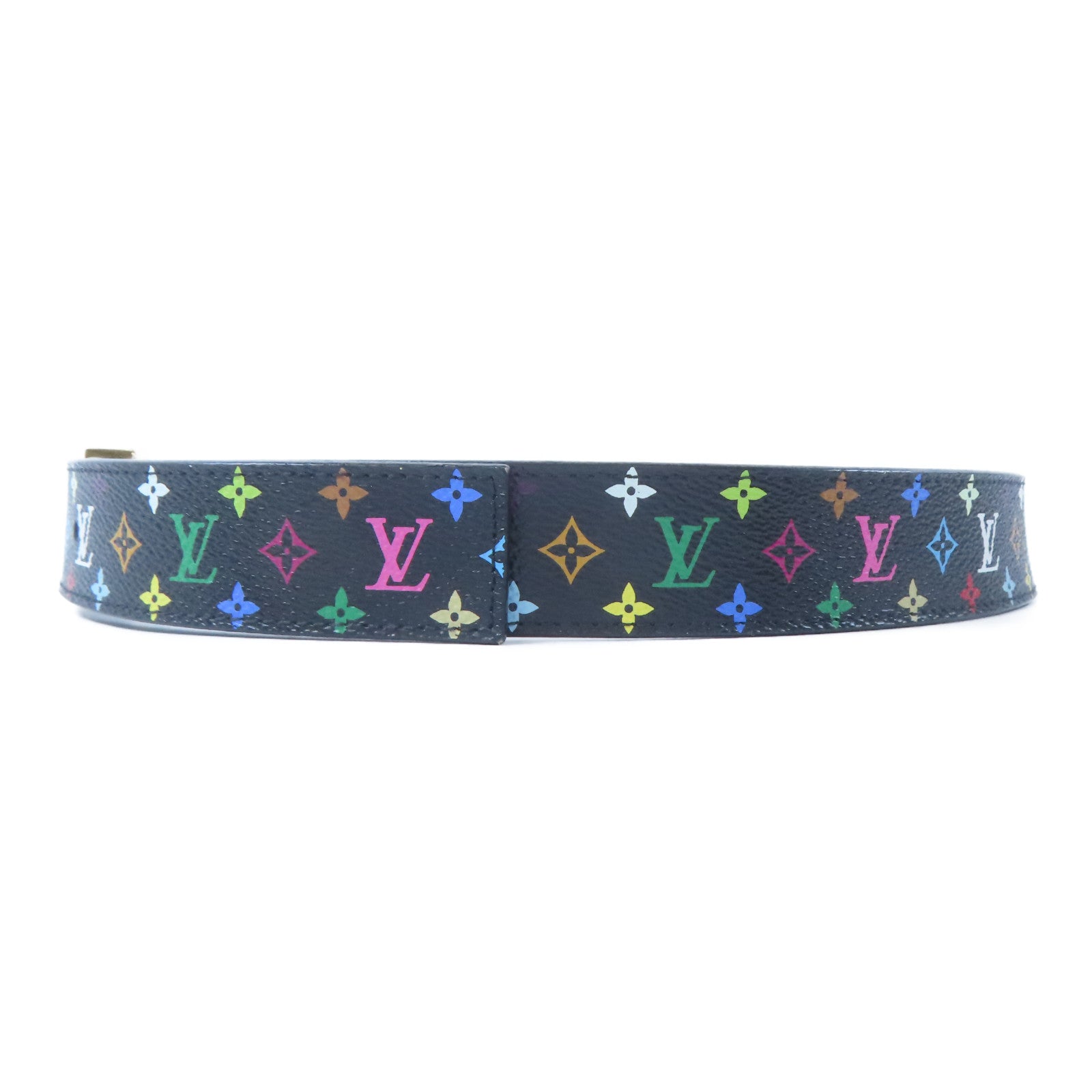 LOUIS VUITTON Monogram Ceinture Belt金扣皮帶黑色/彩色