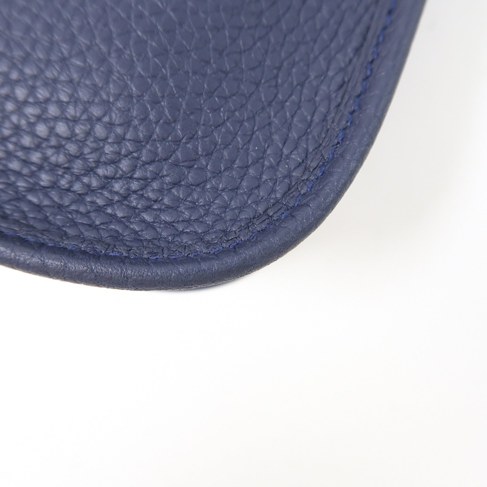 HERMES Clemence皮革Evelyne TPM金扣肩背袋Bleu Indigo深藍色
