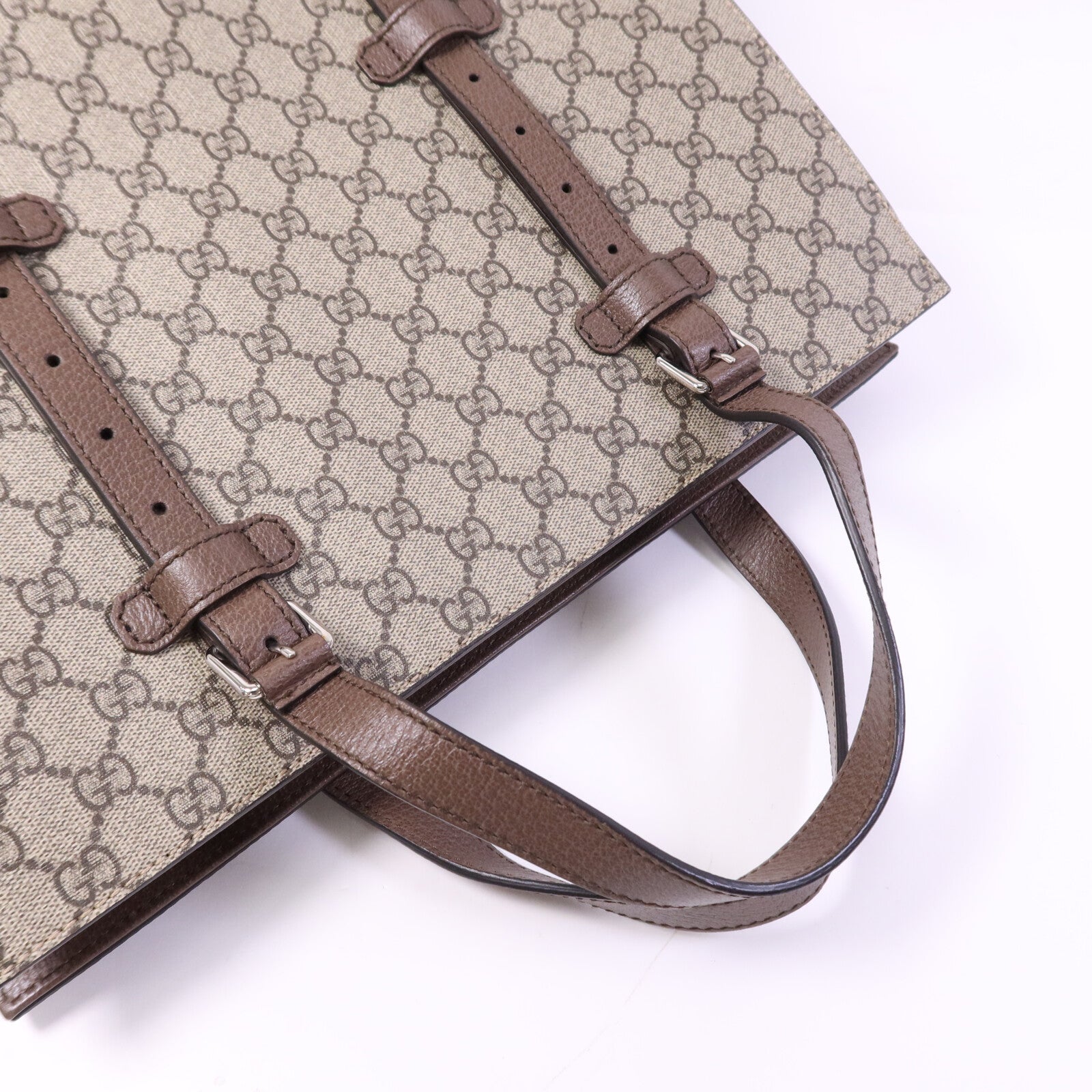 GUCCI 塗層帆布Hand Bag銀扣手挽袋