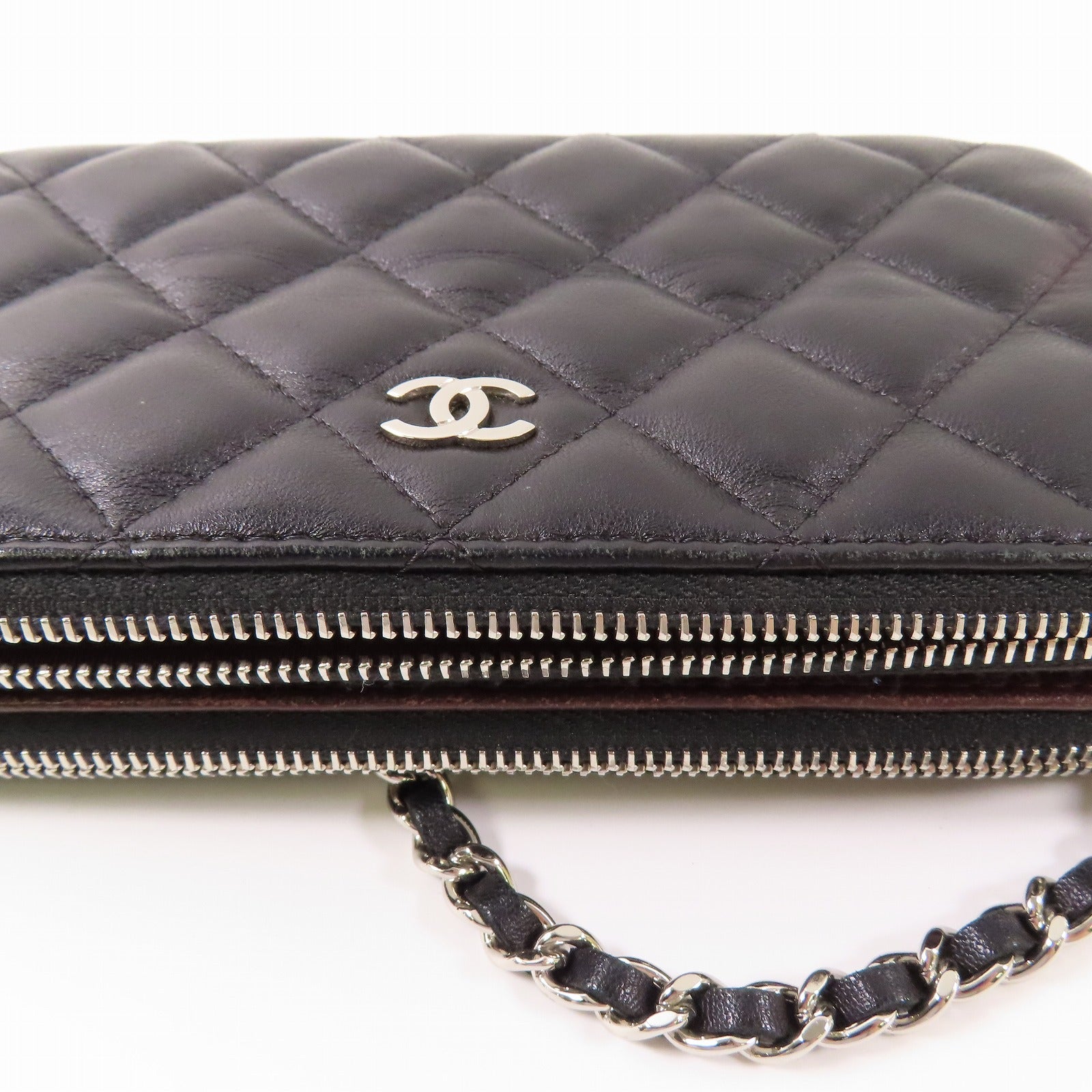 CHANEL 【激減優惠】羊皮皮革Chain Shoulder銀扣鏈帶肩背袋