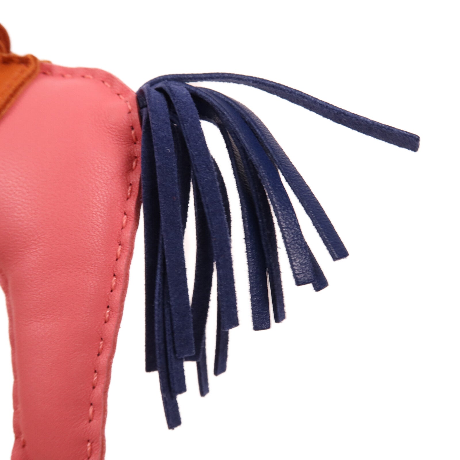 HERMES Milo皮革Rodeo MM掛飾Rose Azalee